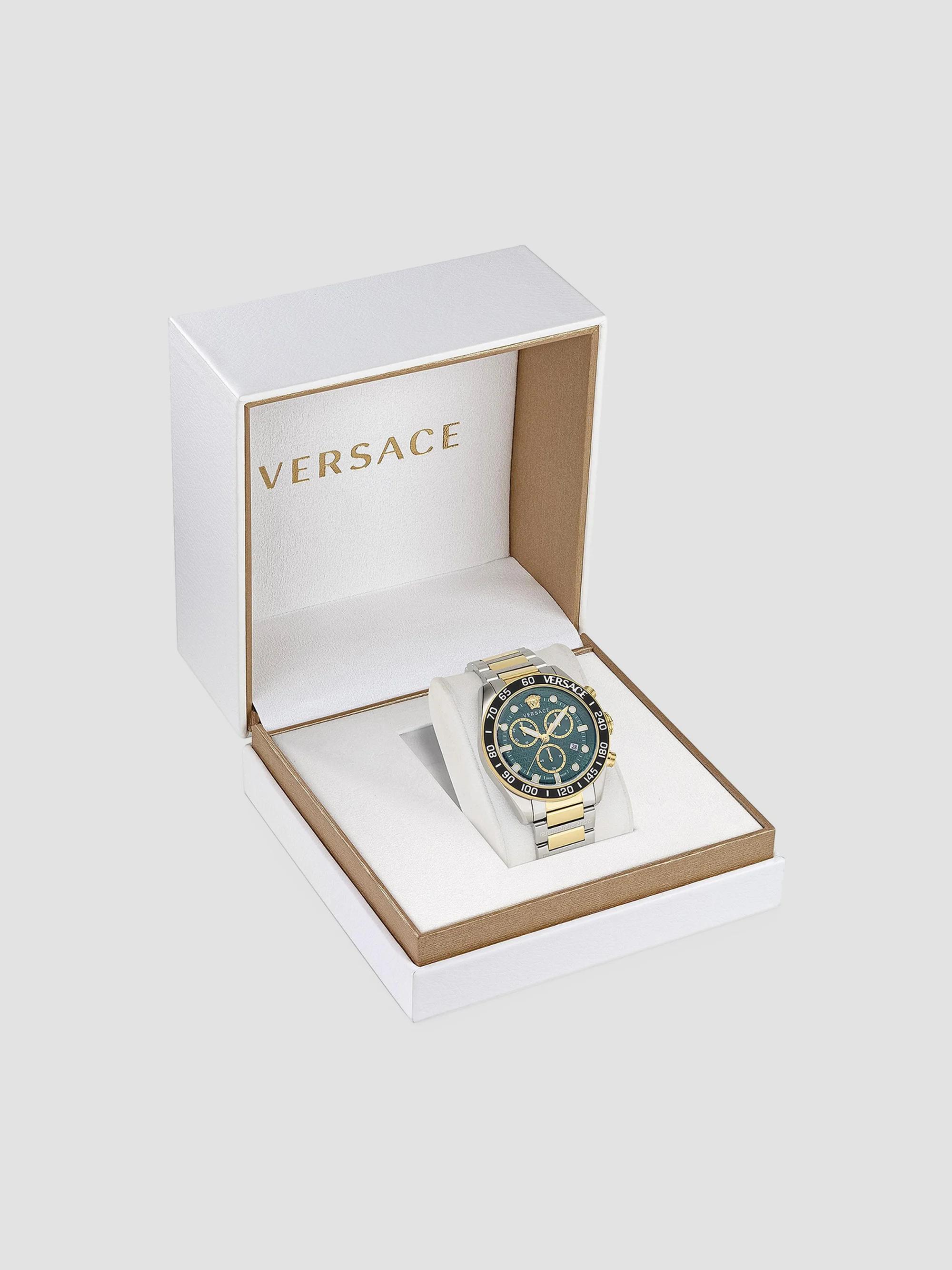 Versace Greca Dome Chrono Two-Tone Stainless Steel Watch  display picture 1