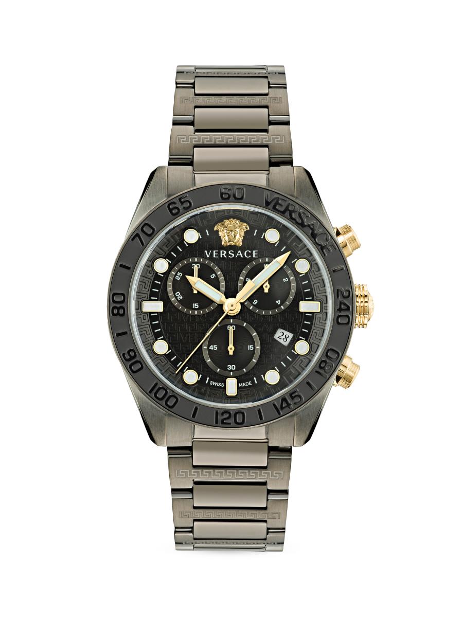 Versace Gray Stainless Steel Dress Watch
