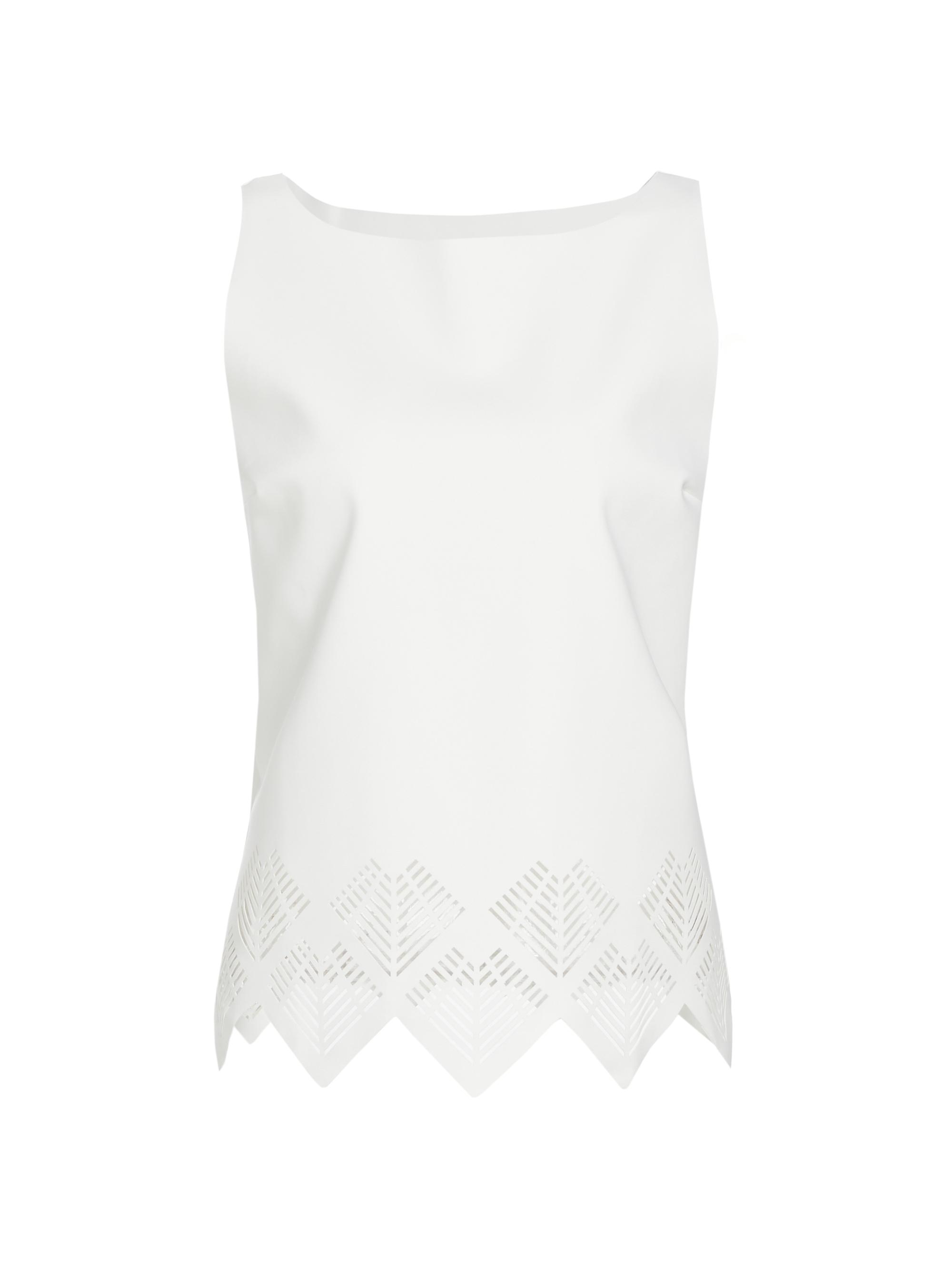 Chiara Boni La Petite Robe Women's Romoloa Laser-Cut Jersey Top - White
