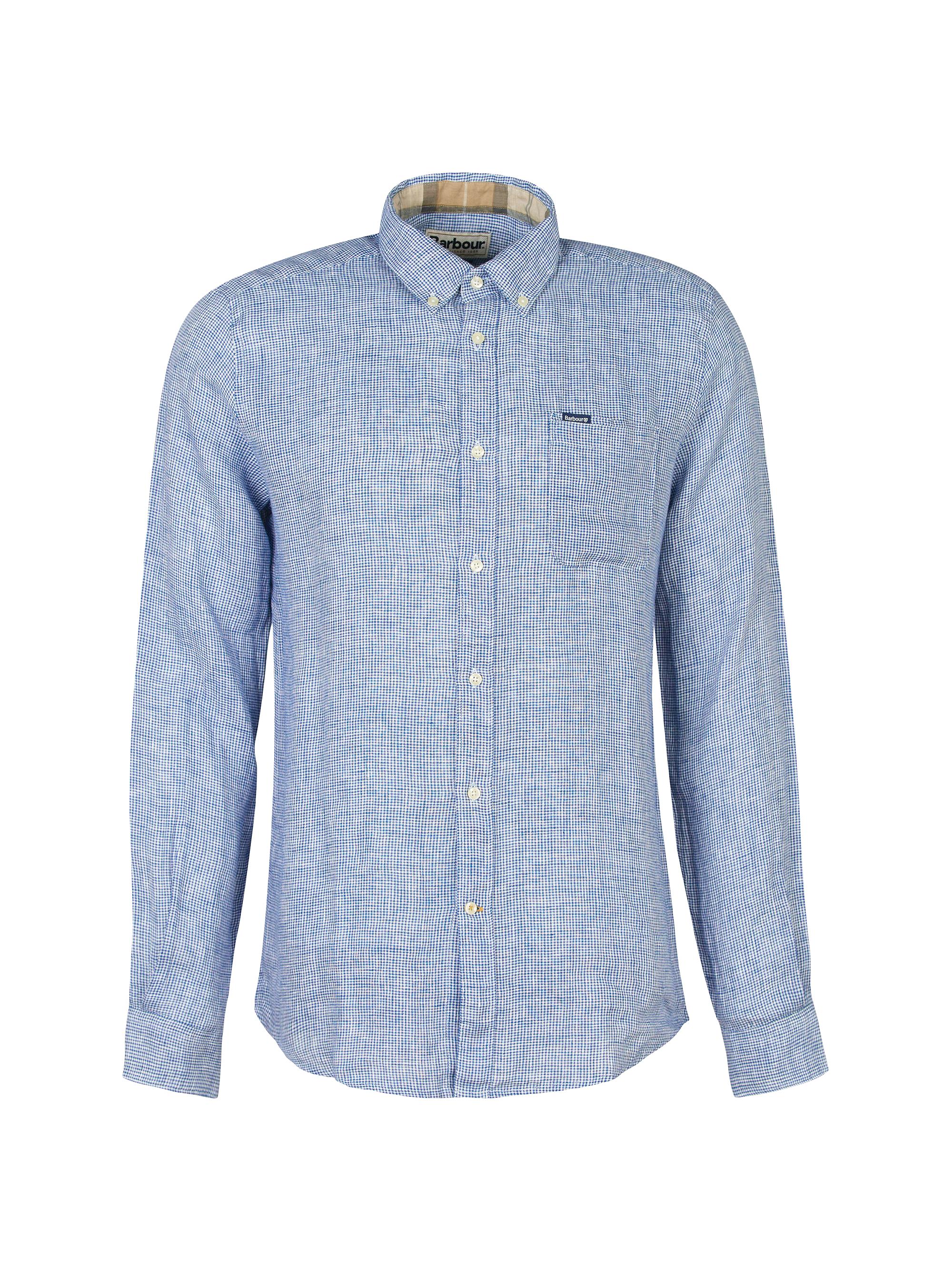 Barbour Men's Linton Linen Button-Down Shirt - Navy