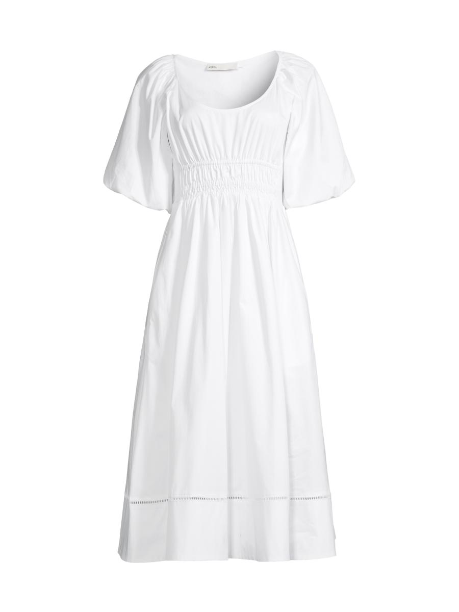 TORY BURCH ワンピース 服 Smocked cotton and silk 827192 0400018418309?wid=900