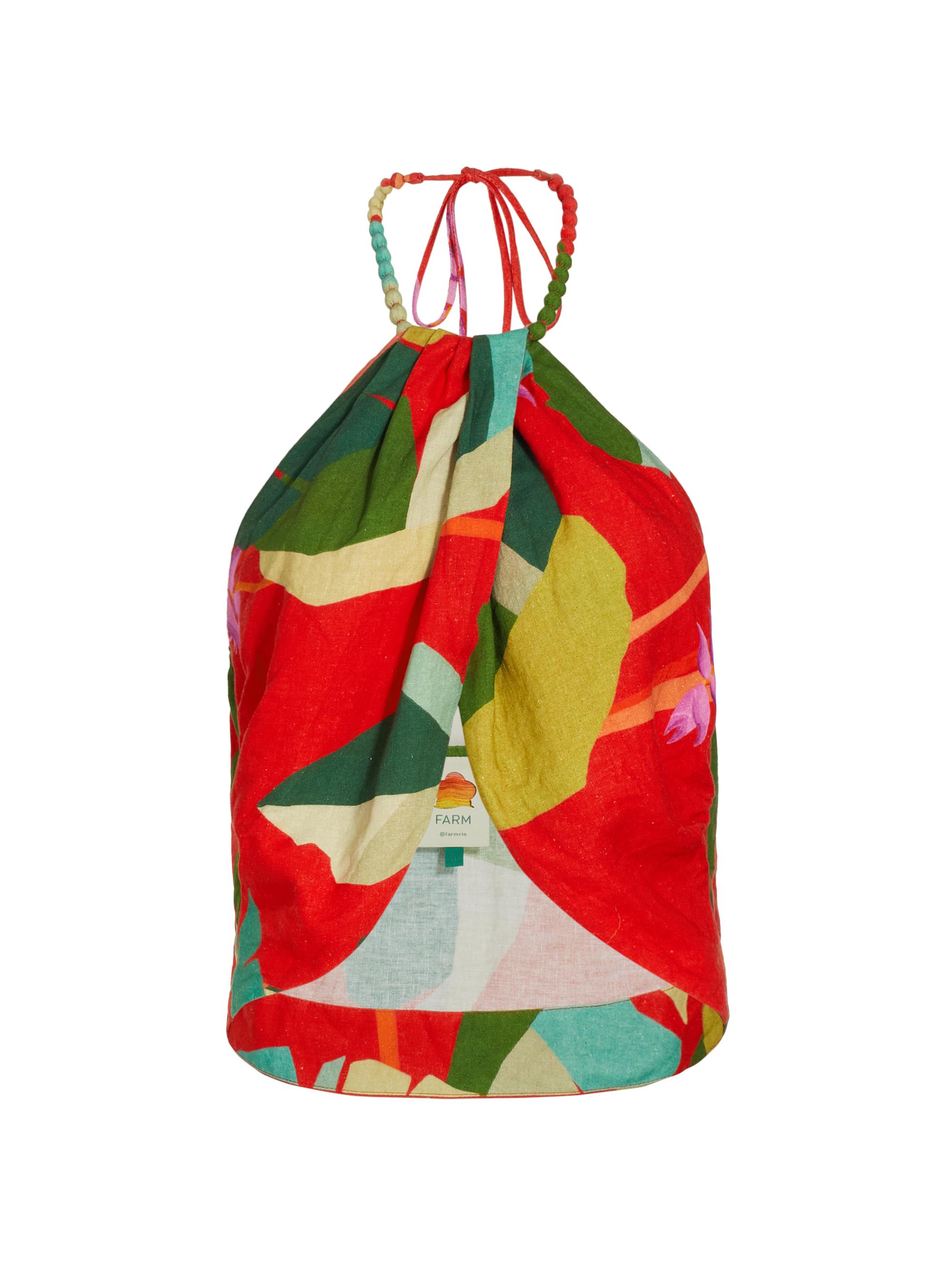 Farm Rio Heliconia Halter Crop Top | Saks Fifth Avenue display picture 3