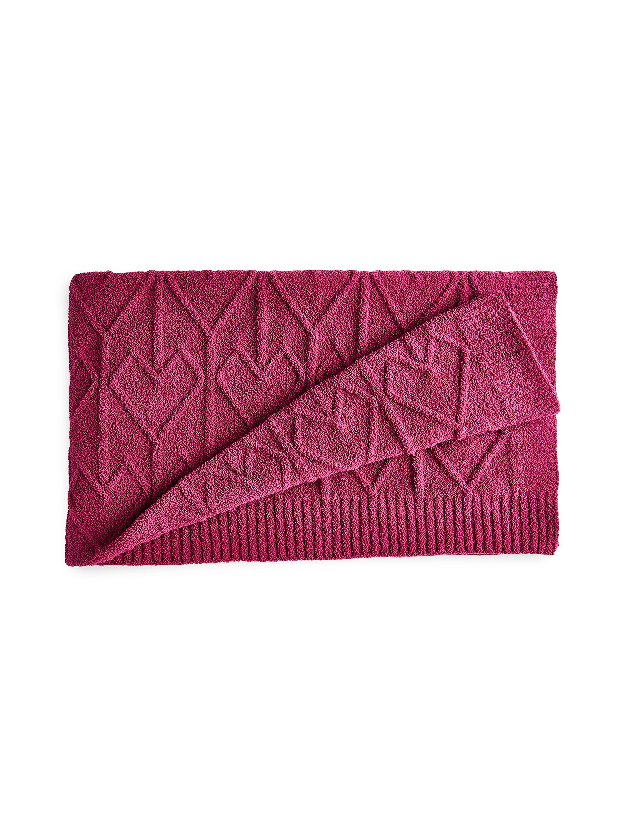 Splendid Woven Heart Throw Blanket - Ruby