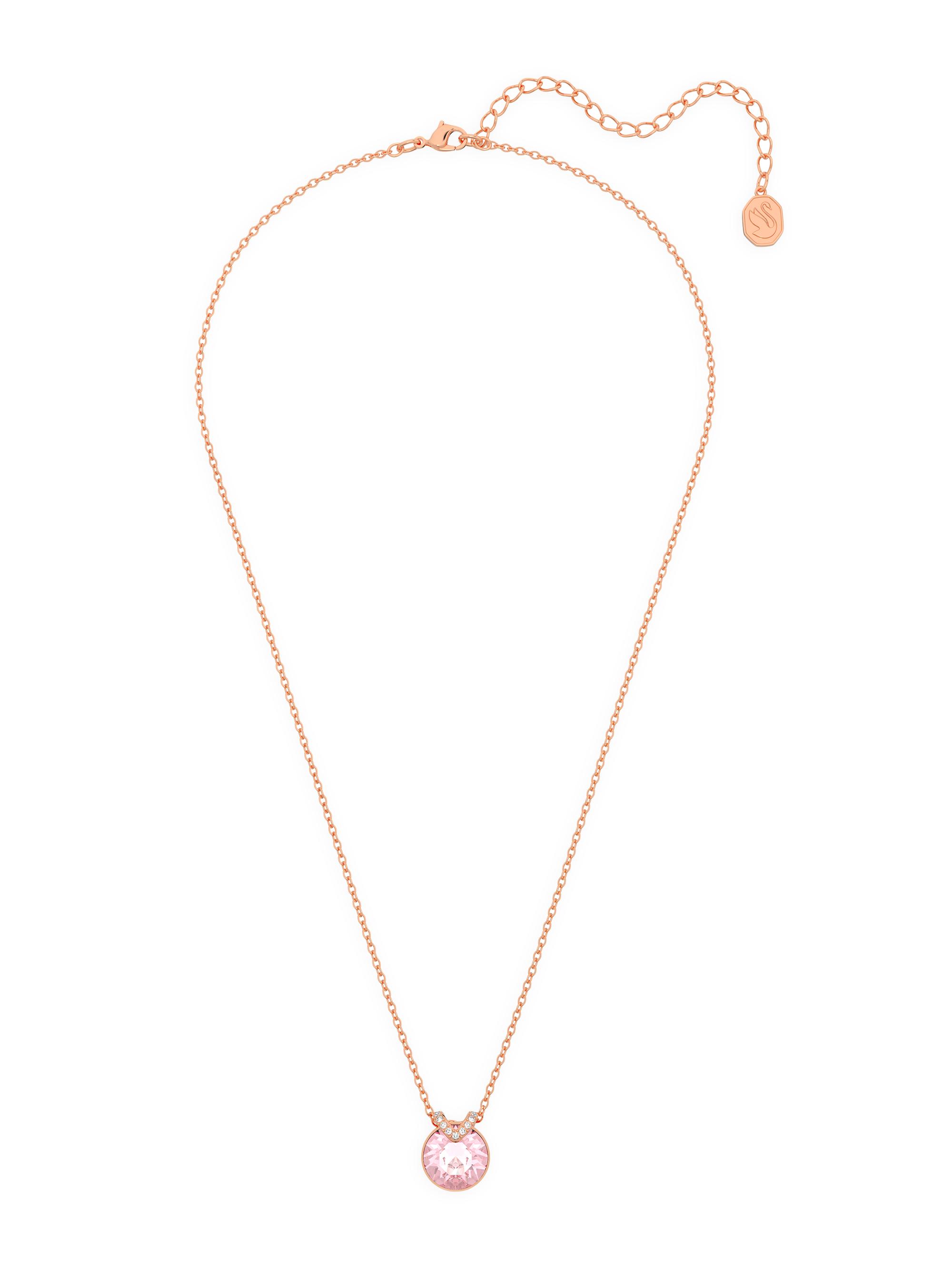 Swarovski Women's Bella Rose Gold-Plated & Crystal Pendant Necklace - Pink