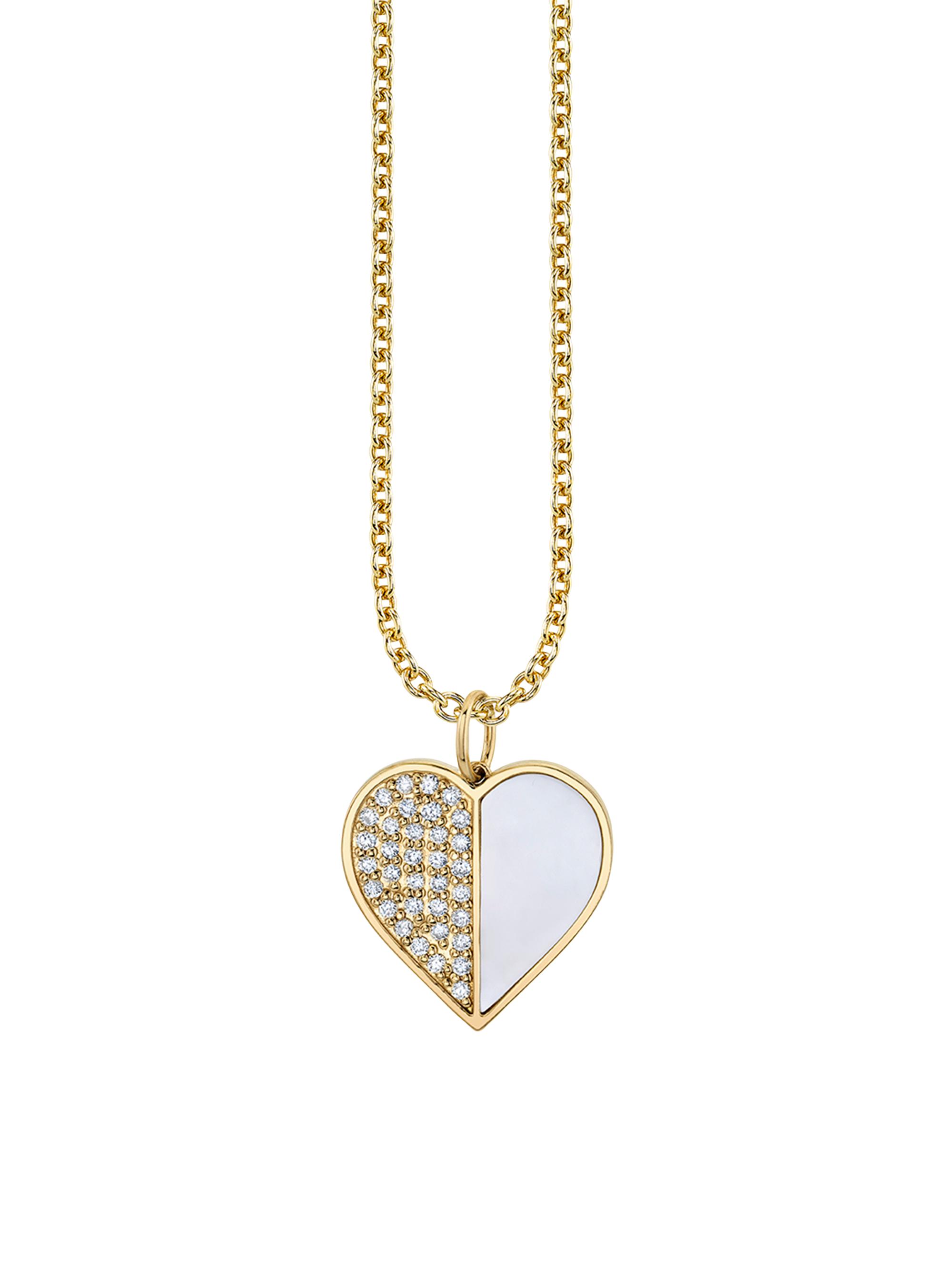 Sydney Evan Women's  Pavé Heart 14K Gold & Diamond Pendant Necklace - Gold