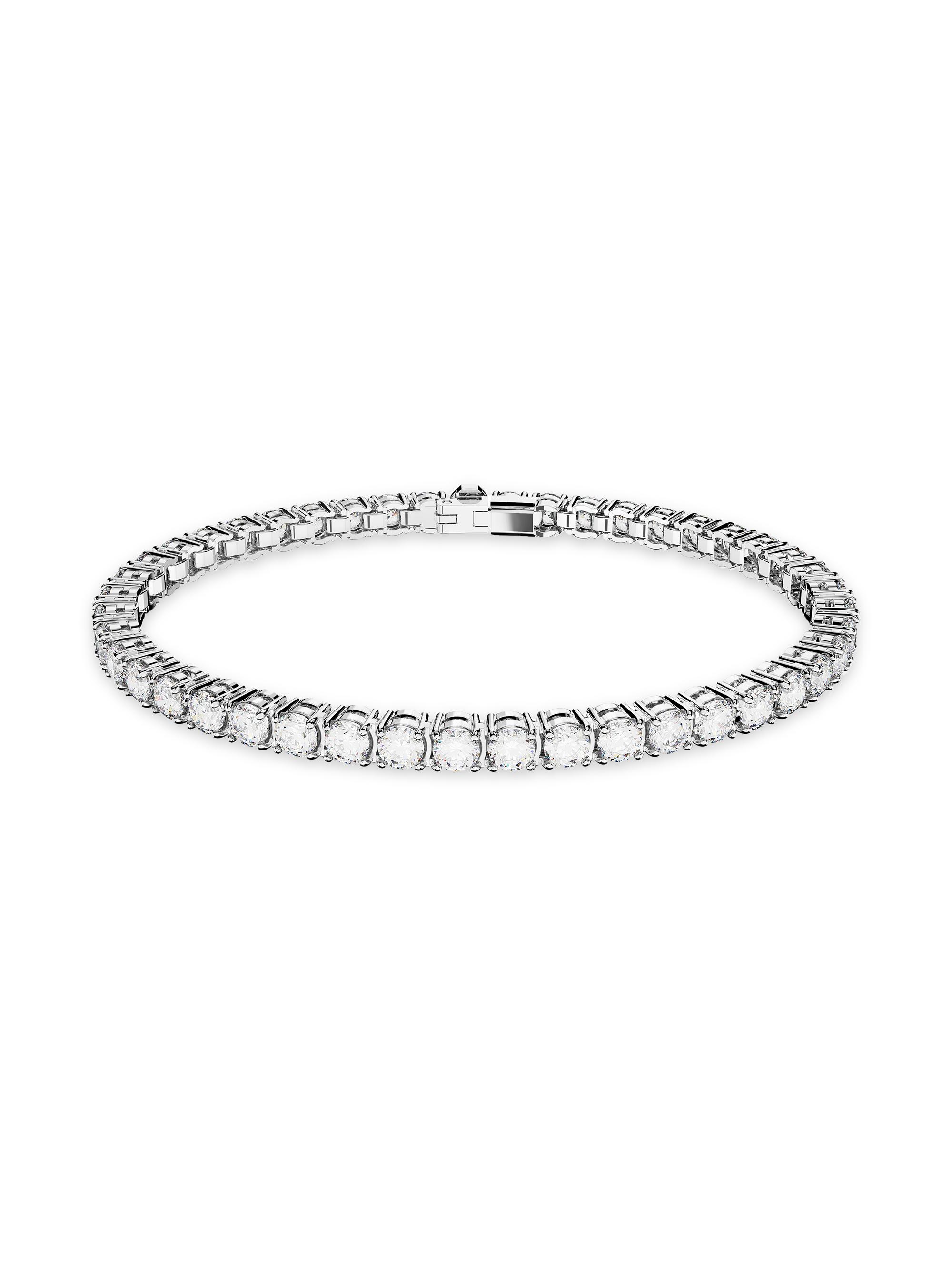 Swarovski Women's Matrix Rhodium-Plated & Crystal Tennis Bracelet - Silver