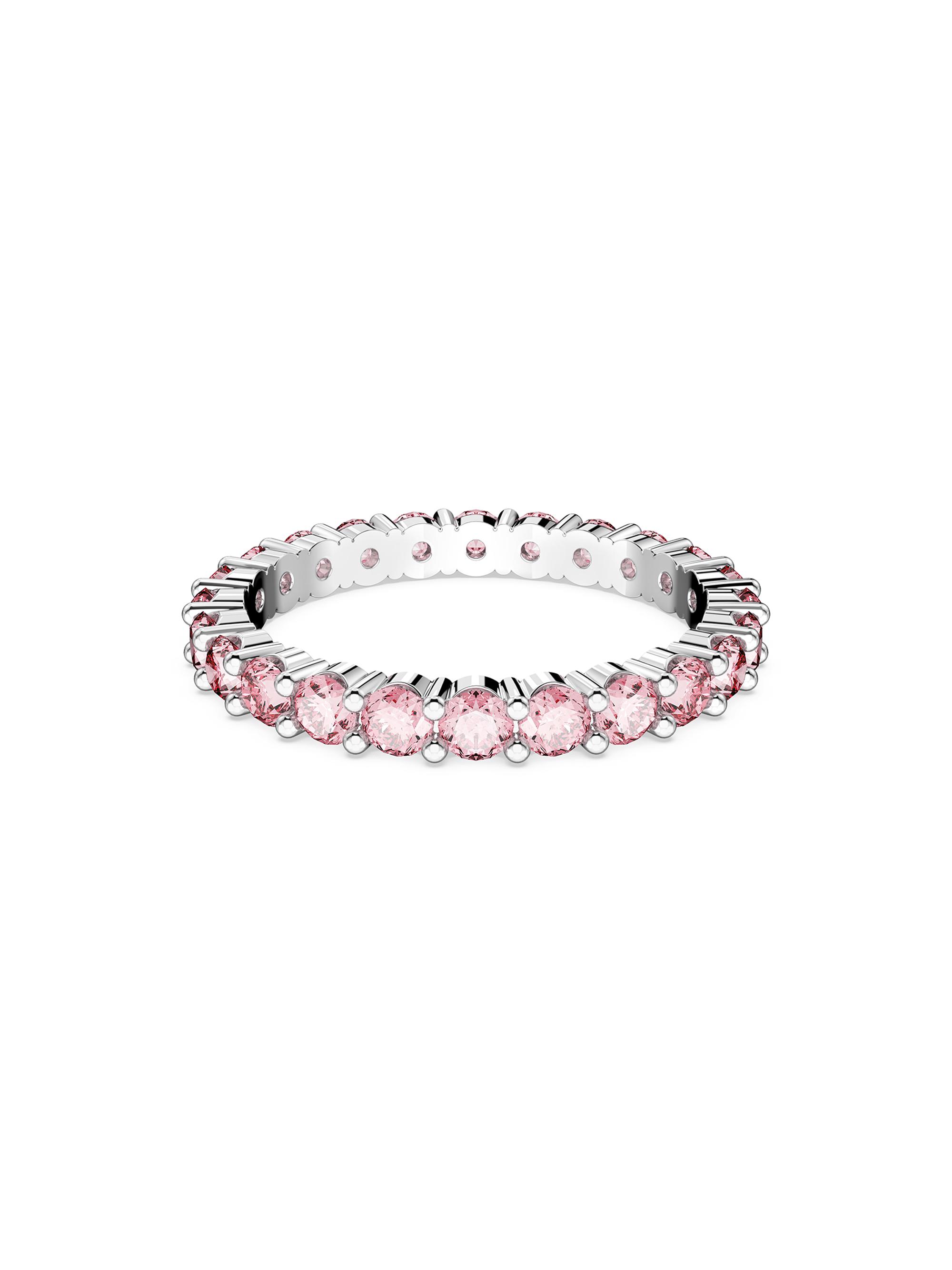 Swarovski Women's Matrix Rhodium-Plated & Crystal Eternity Band - Pink