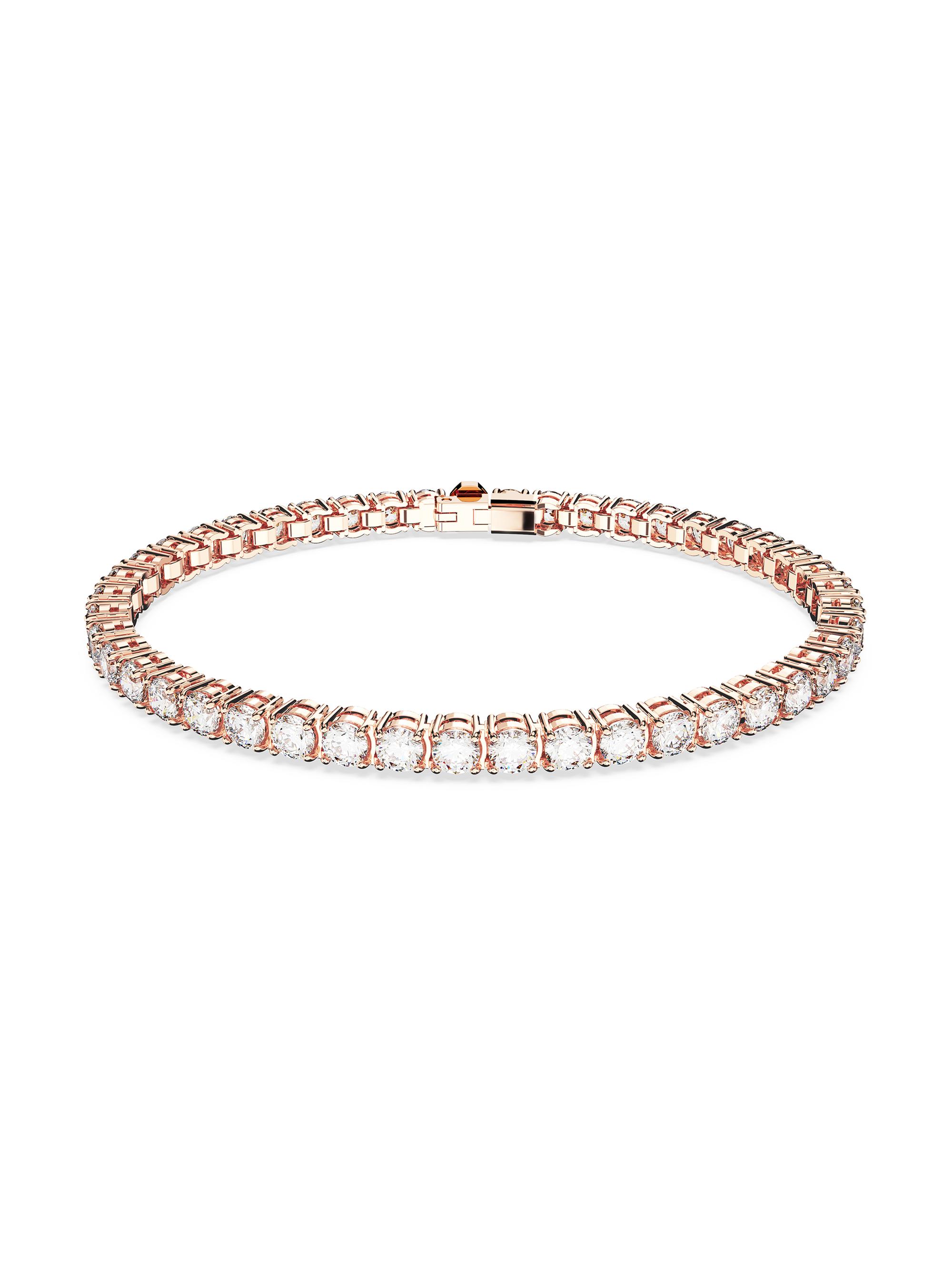 Swarovski Women's Matrix Rose-Goldtone & Crystal Tennis Bracelet - Rose Gold