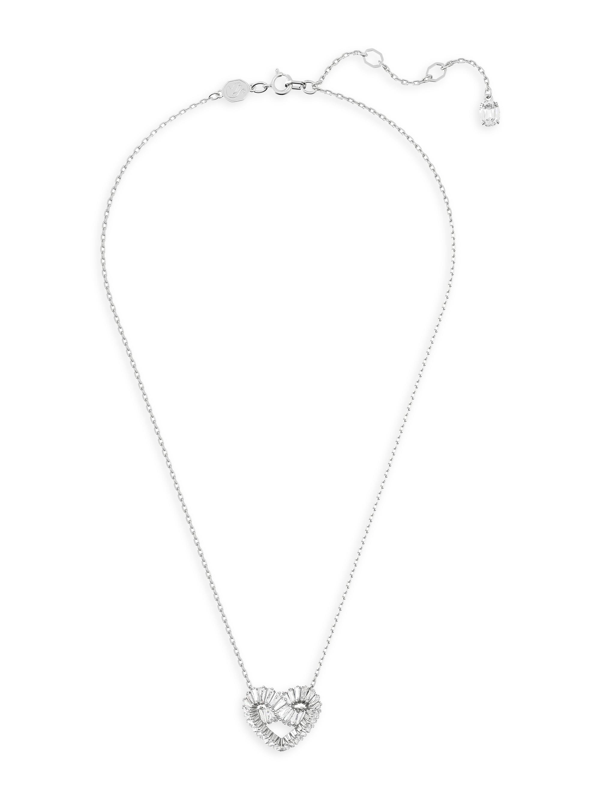 Swarovski Matrix Rhodium-Plated Crystal Heart Pendant