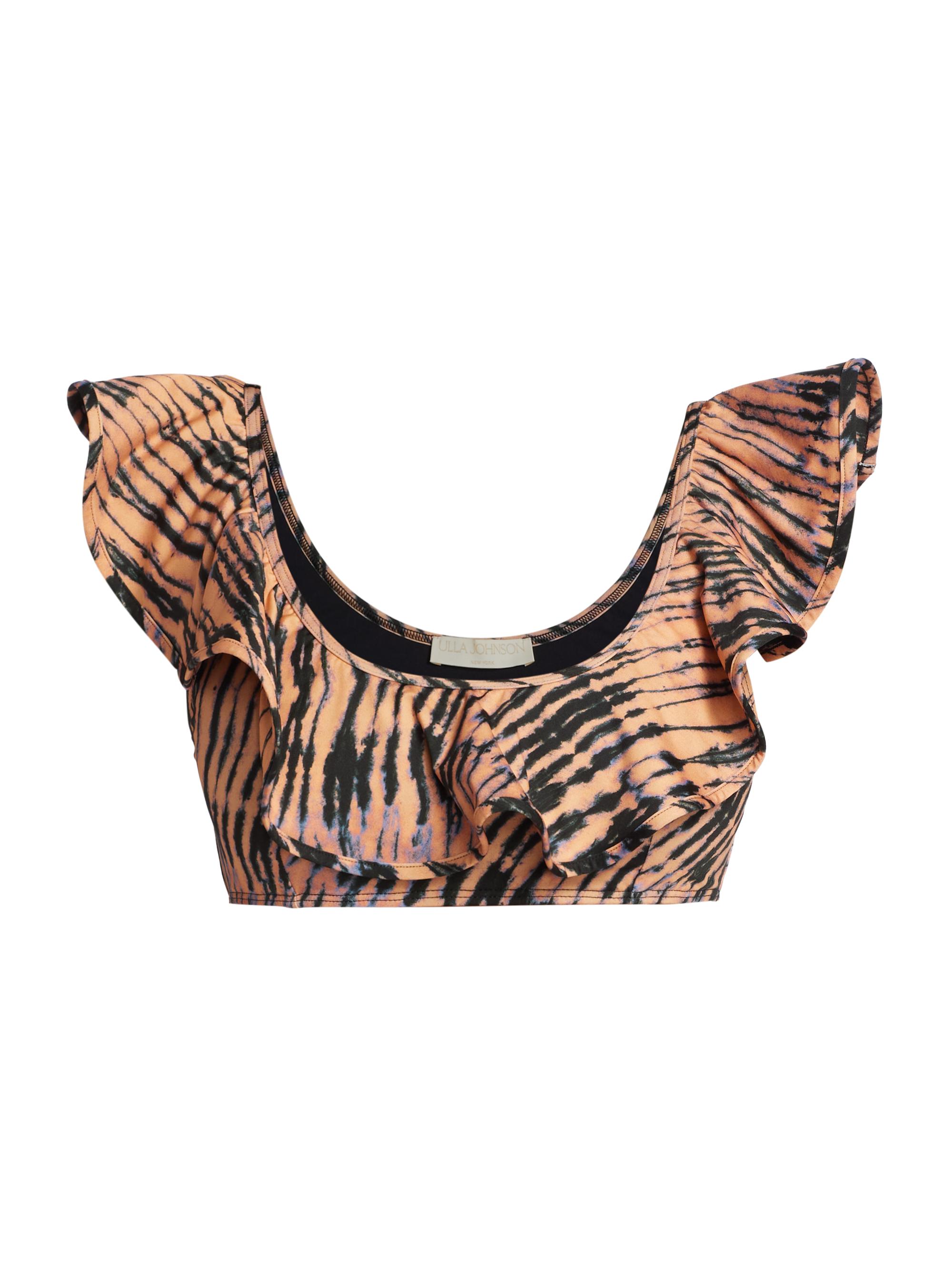 Ulla Johnson Women's Azores Ruffled Bikini Top - Fig