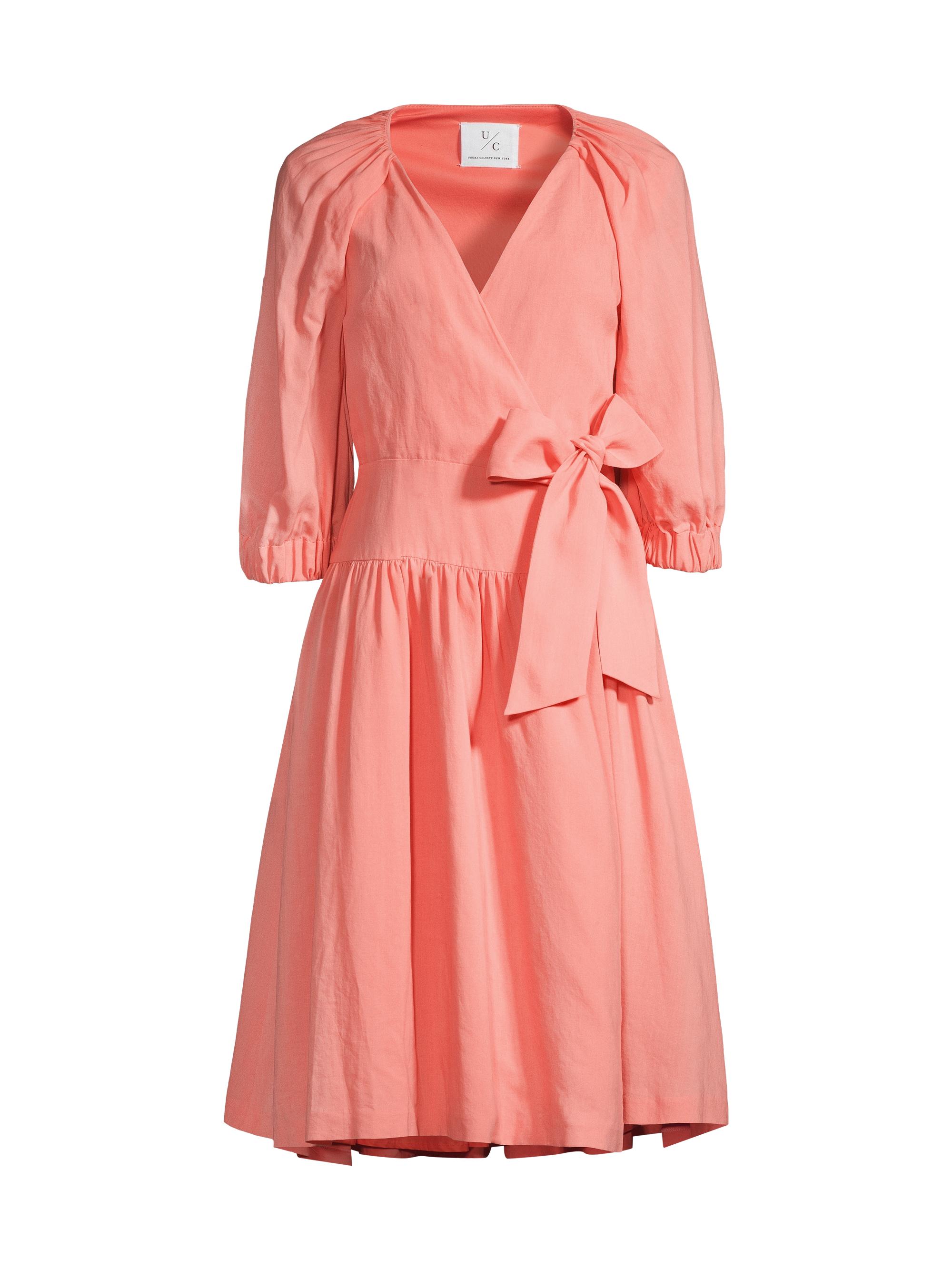 Undra Celeste Women's Debra Linen Wrap Dress - Peachy
