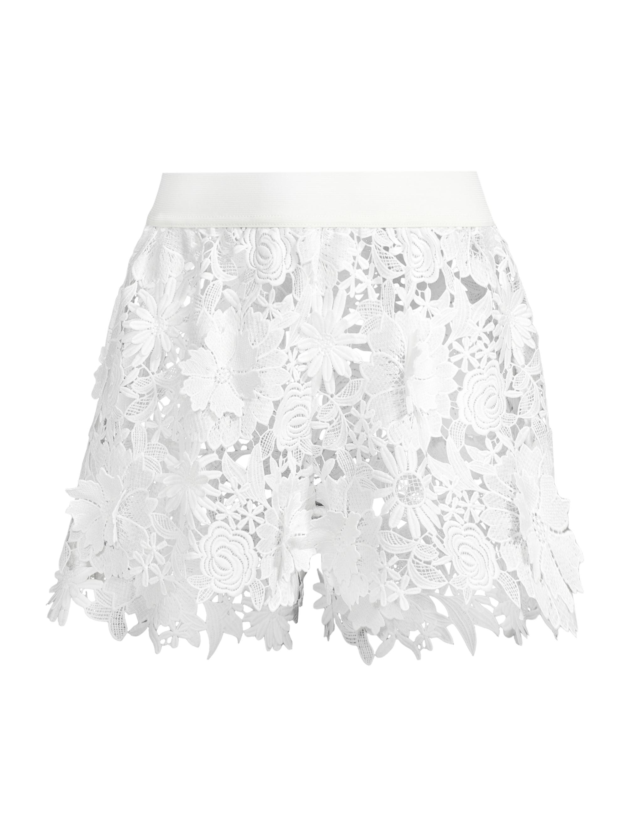 Andine Women's Eliana Guipure Lace Shorts - White