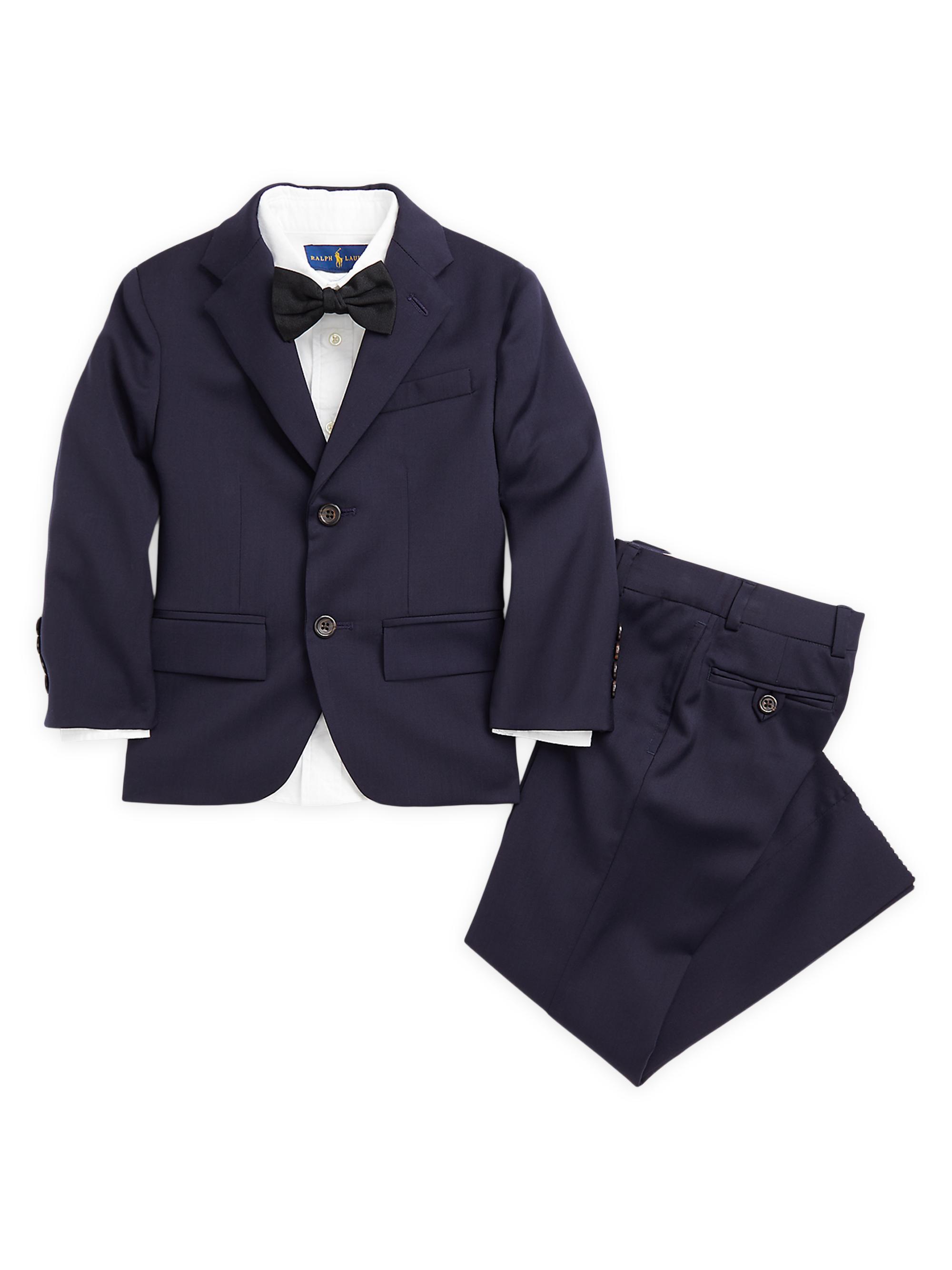 Polo Ralph Lauren Boy's Notch Lapel Two-Button Wool Suit - Classic Navy