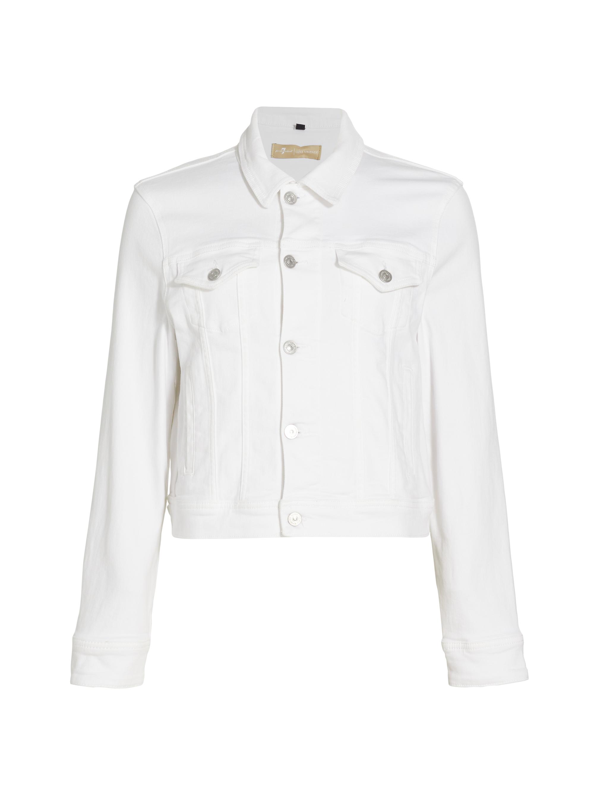 7 For All Mankind Women's Classic Stretch Trucker Jacket - Soliel