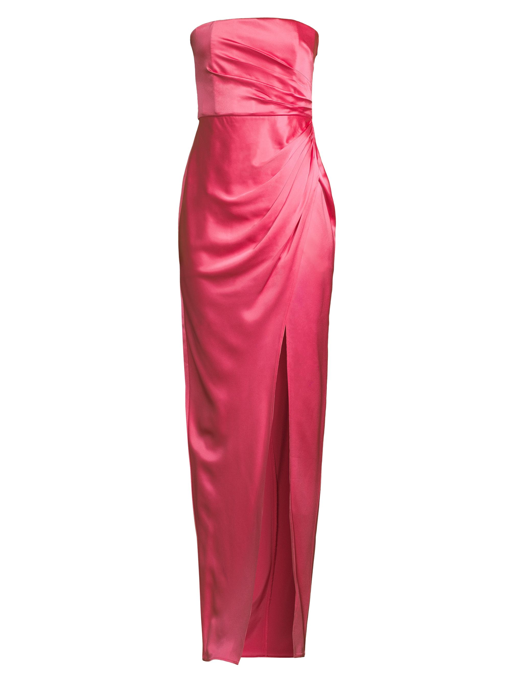 Sau Lee Women's Priyanka Strapless Satin Gown - Hot Pink