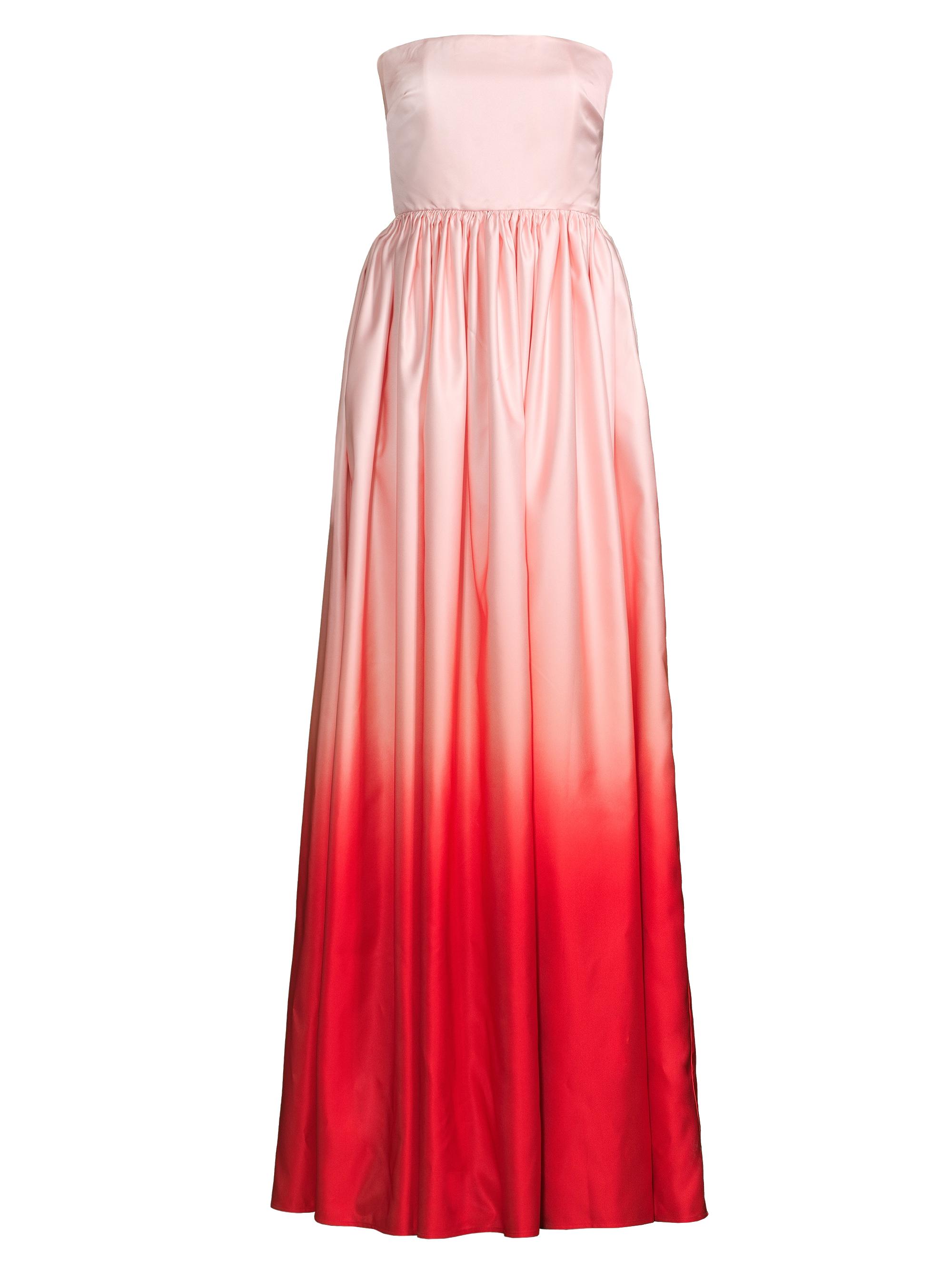 Sau Lee Women's Teigen Pleated-Strap A-Line Gown - Blush Red Ombre