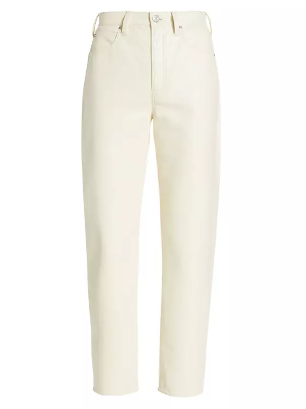 FRAME Le High 'n' Tight stretch-leather straight-leg pants