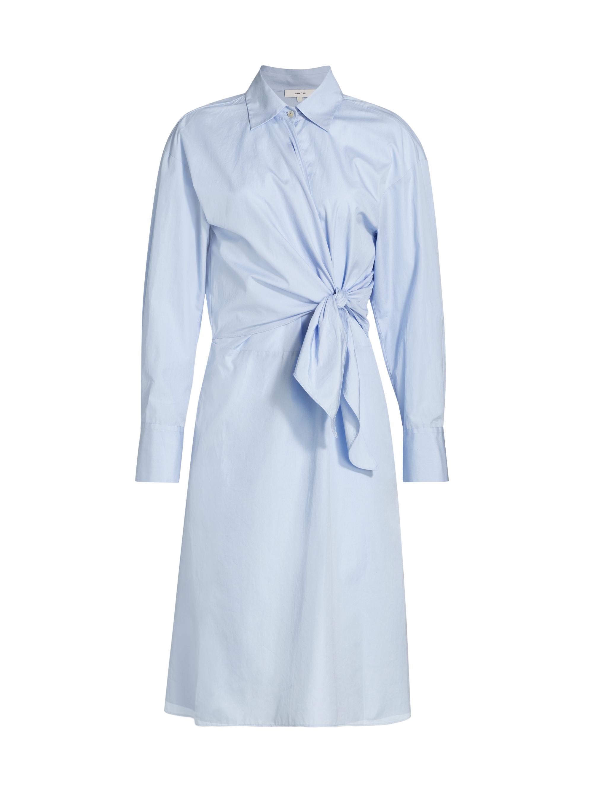 Vince Women's Wrap Tie-Waist Shirtdress - Light Kyanite