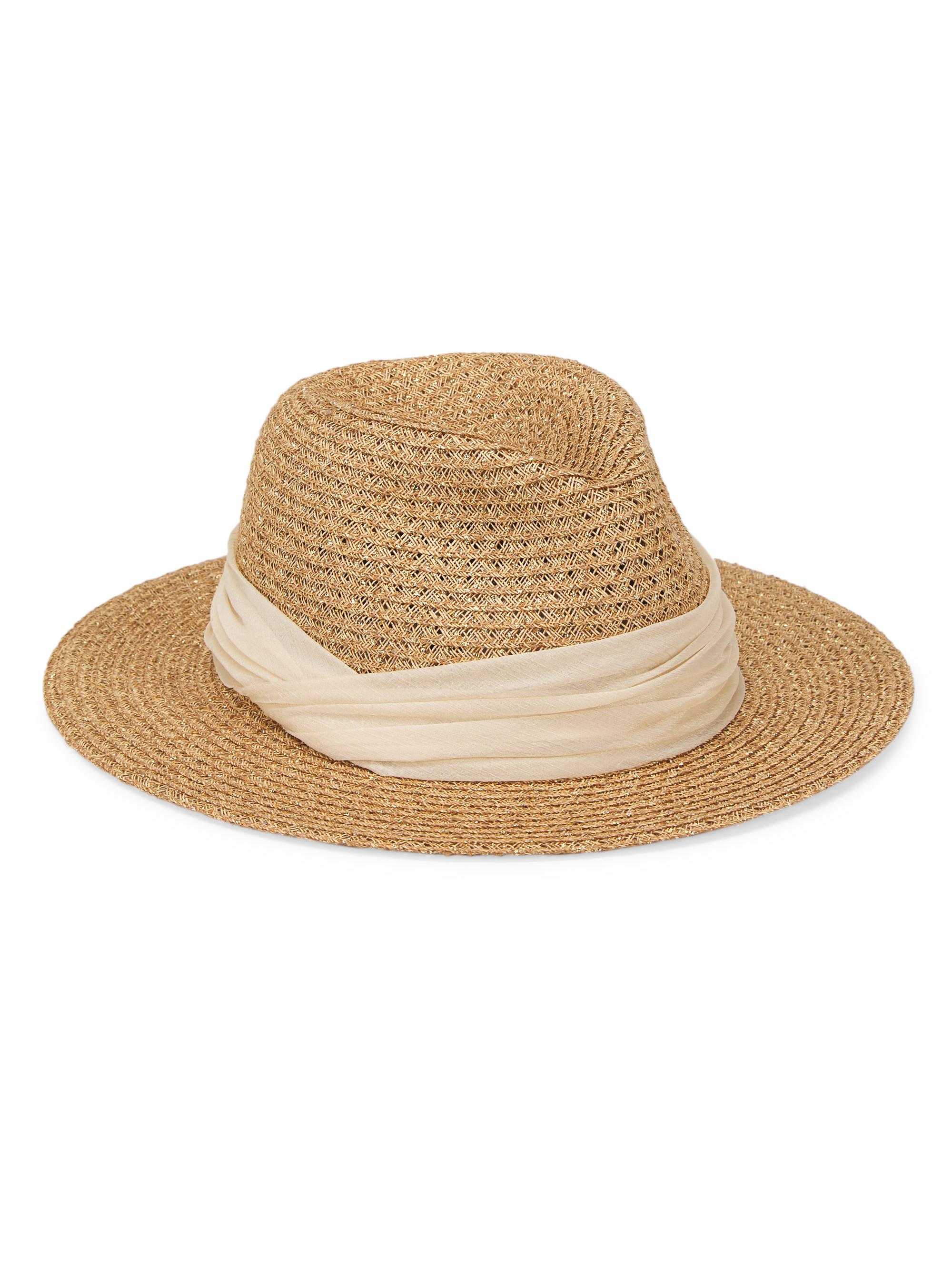 Eugenia Kim Women's Lillian Packable Woven Hat - Camel Gold