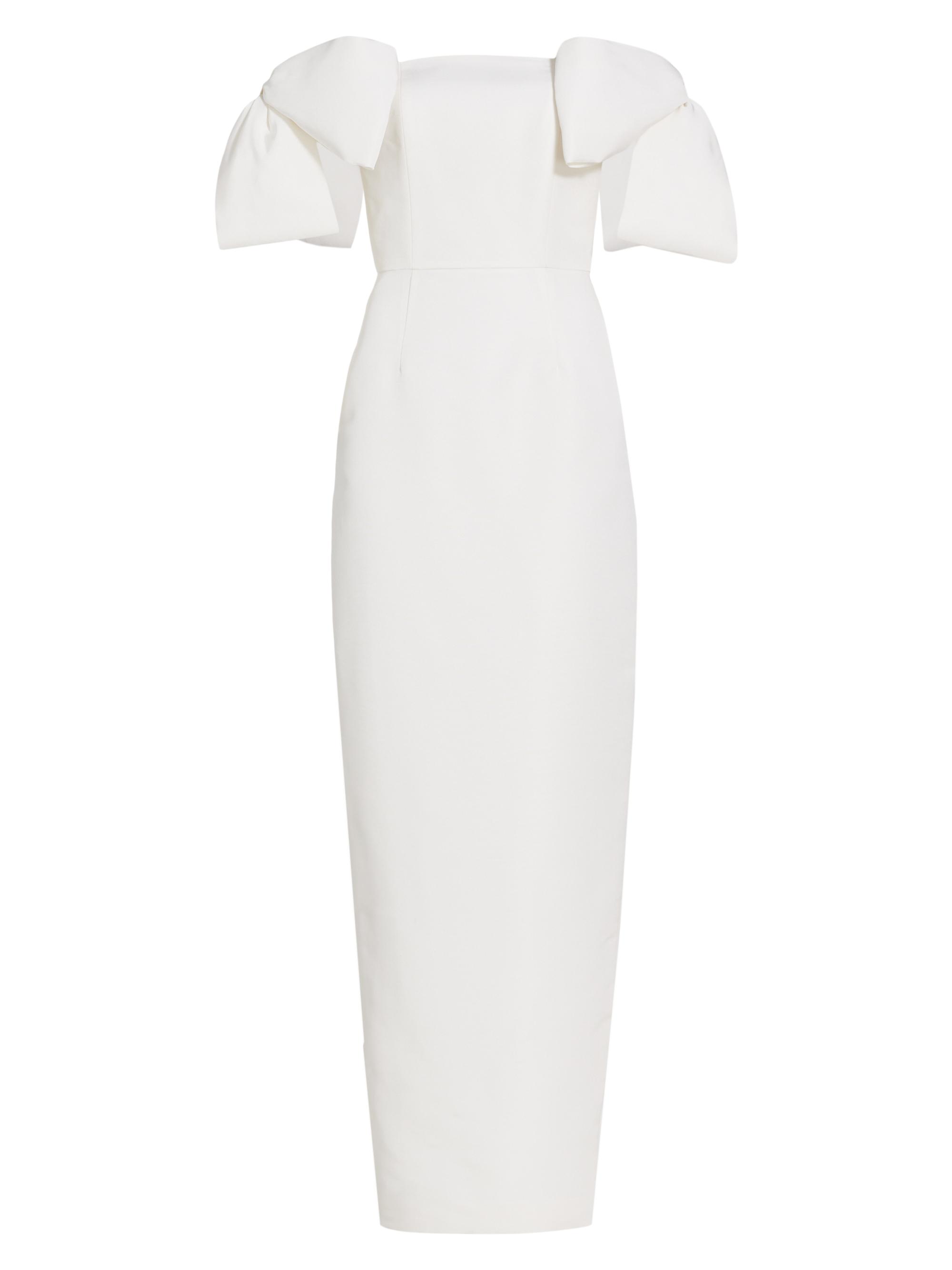 Alexia María Women's Josephine Off-The-Shoulder Gown - White