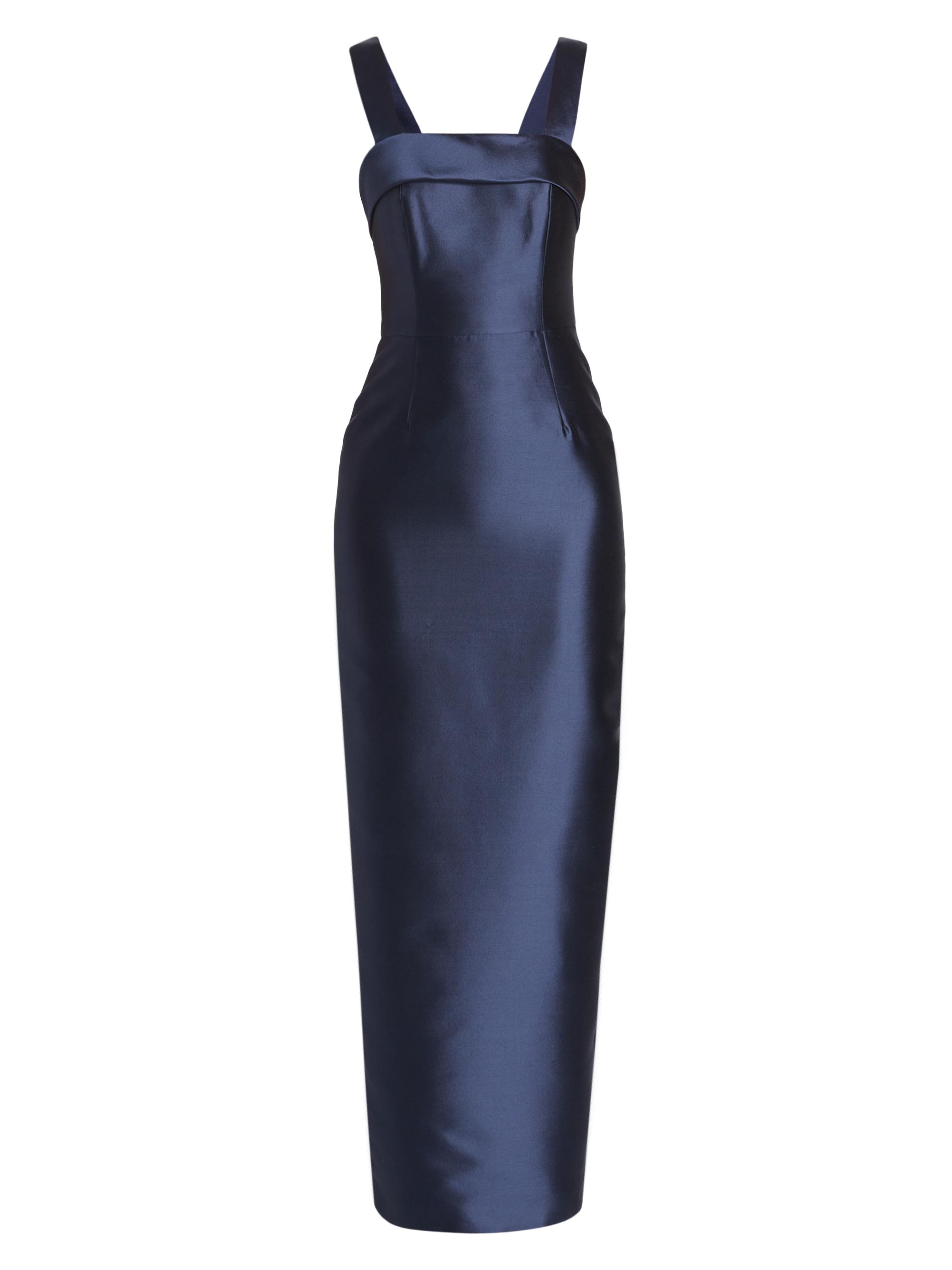 Alexia María Women's Brigitte Bow-Embellished Column Gown - Navy