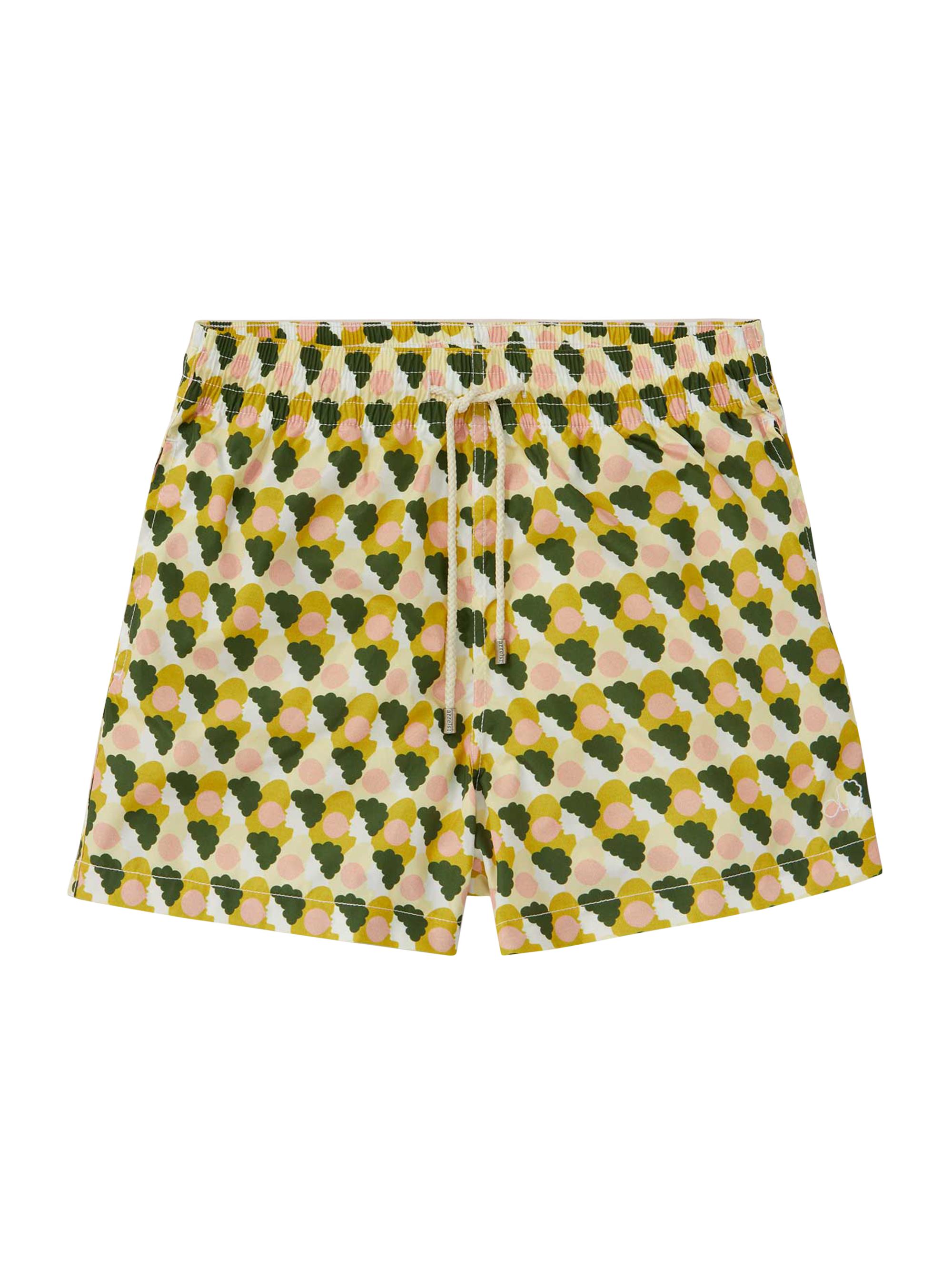 Arrels Barcelona Men's  x Olimpia Zagnoli Bubblegum Swim Trunks - Green