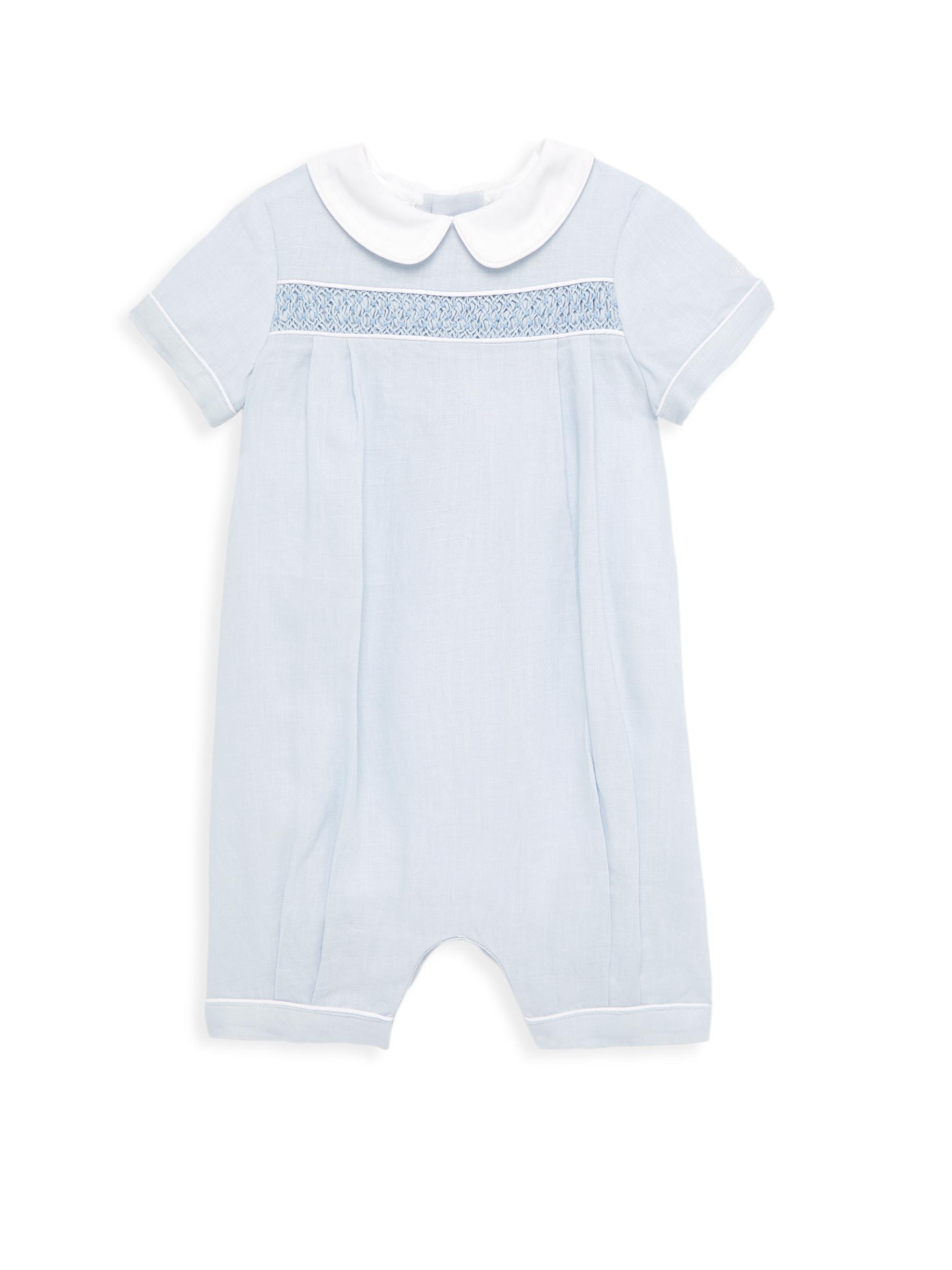 Polo Ralph Lauren Baby Boy's Smocked Collared Shortalls Saks