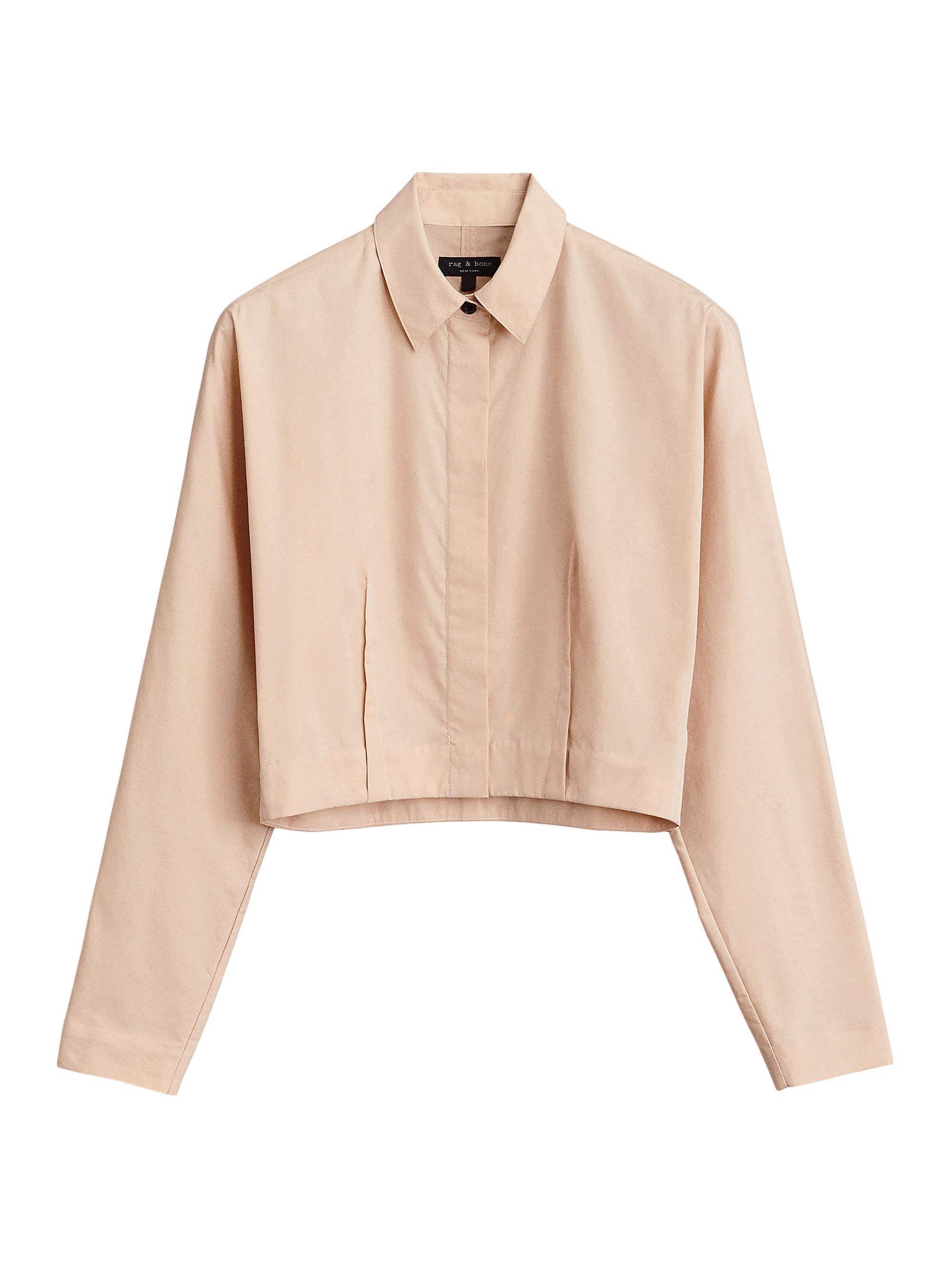 rag & bone Women's Morgan Cropped Cotton Shirt - Light Sand