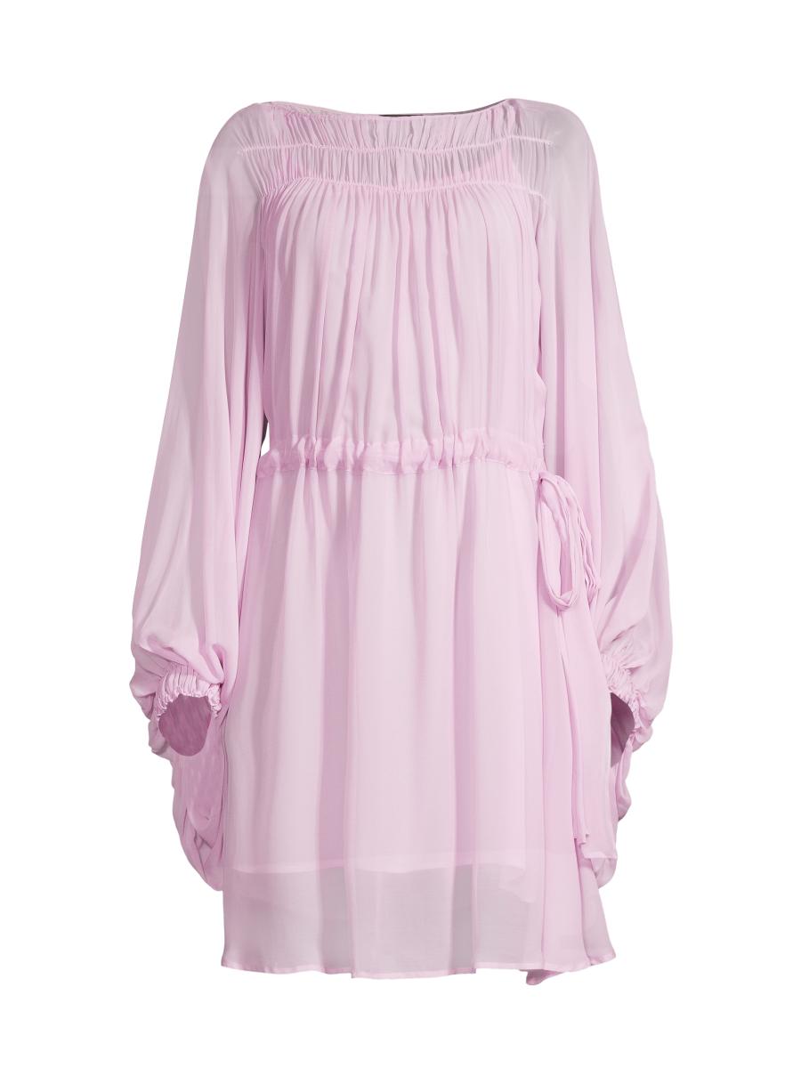 Emporio Armani Georgette Long-Sleeve Dress | Saks Fifth Avenue