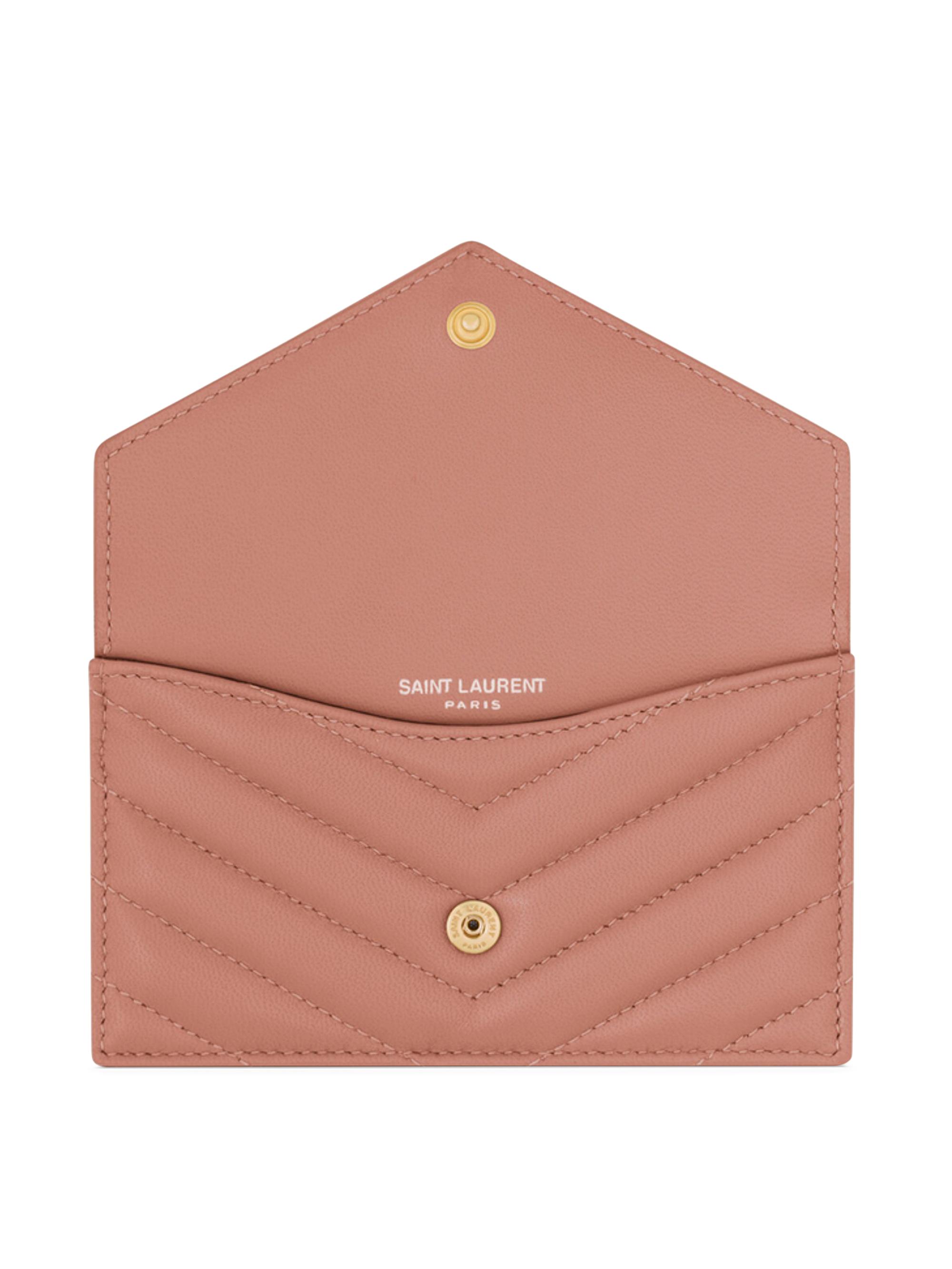 Saint Laurent Cassandre Matelasse Fragments Flap Card Case in