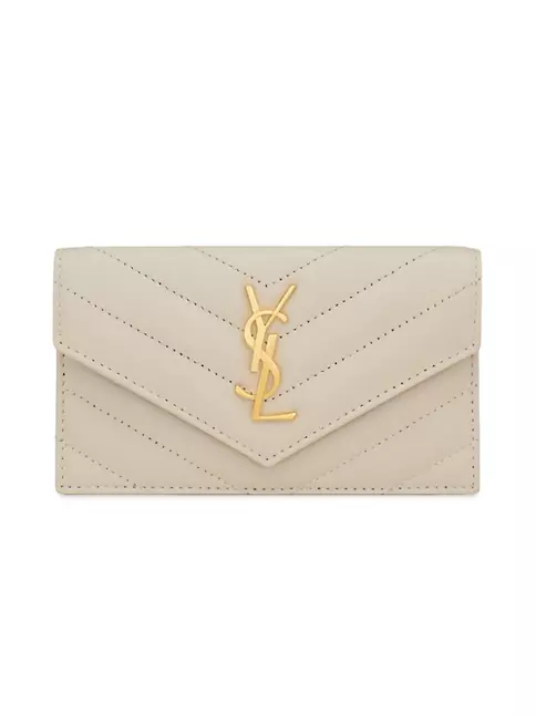 Saint Laurent Fragments YSL Quilted Leather Card Case