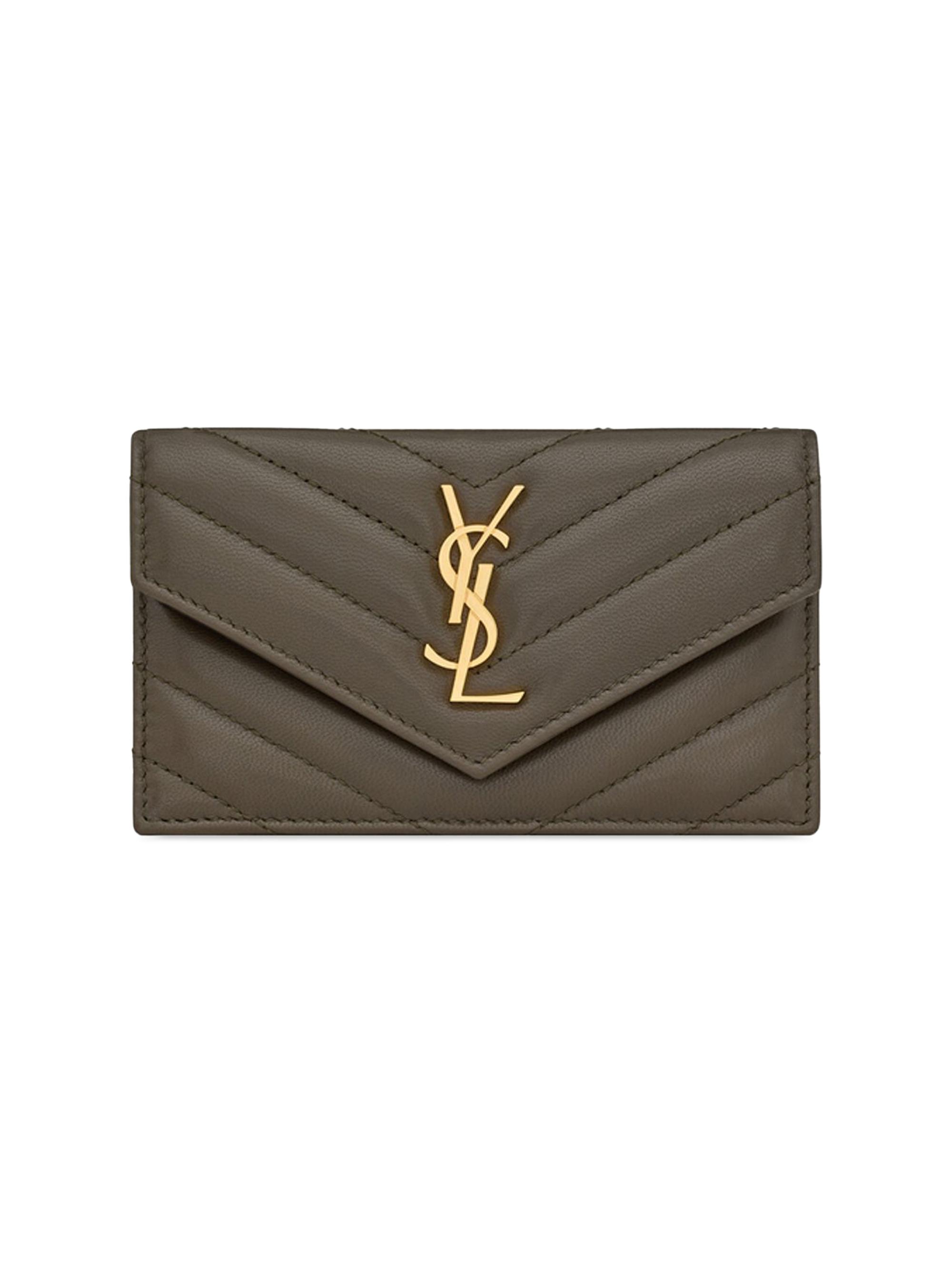 Saint Laurent Cassandre Matelassé Coin Card Wallet In