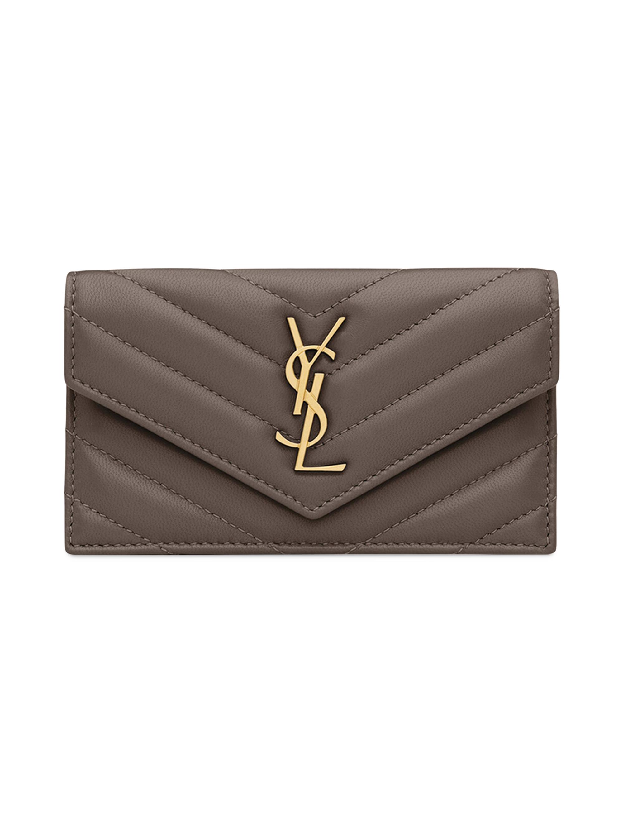 Saint Laurent Cassandre Matelassé Large Flap Wallet in Lambskin