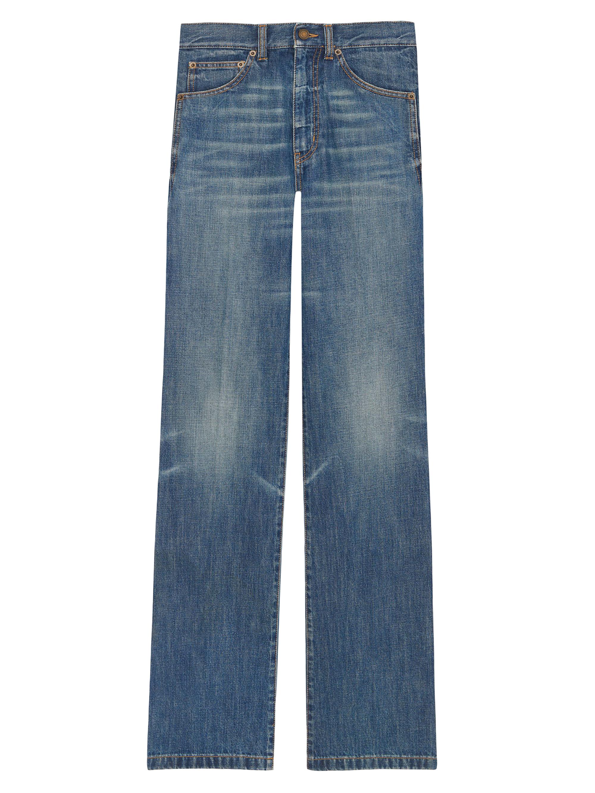 Saint Laurent Women's Clyde Jeans in North Medium Blue Denim - North Medium Blue