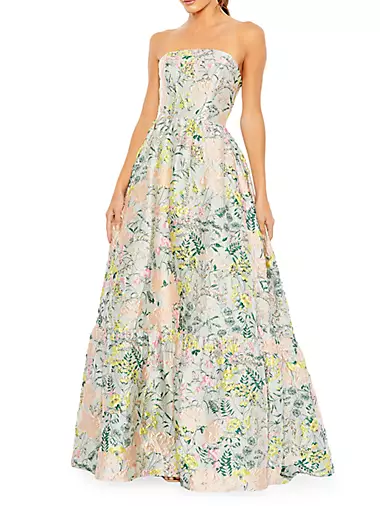 Floral Brocade Ball Gown