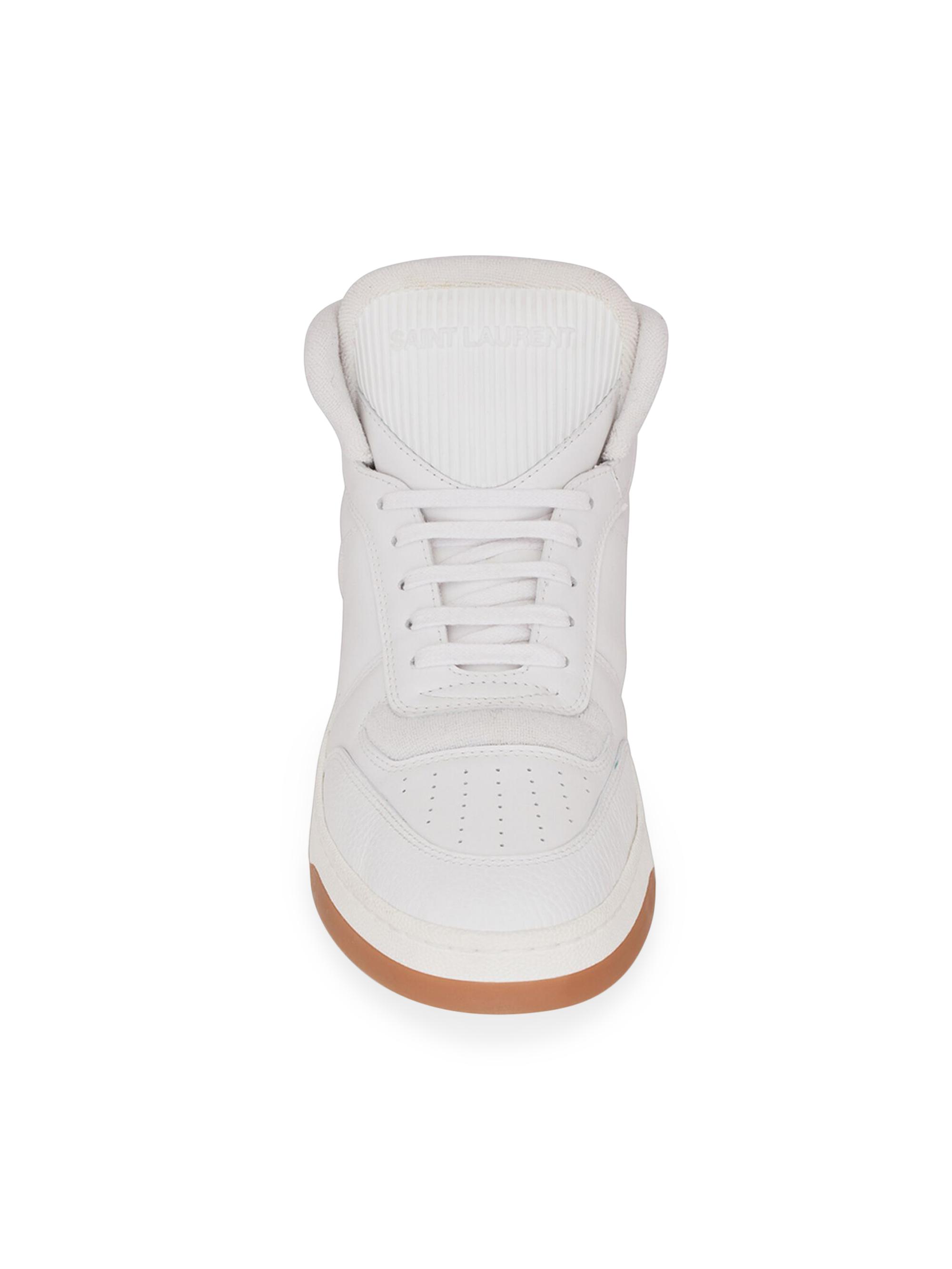 Saint Laurent Sl 80 Mid-top Sneakers in Smooth and Grained  display picture 1