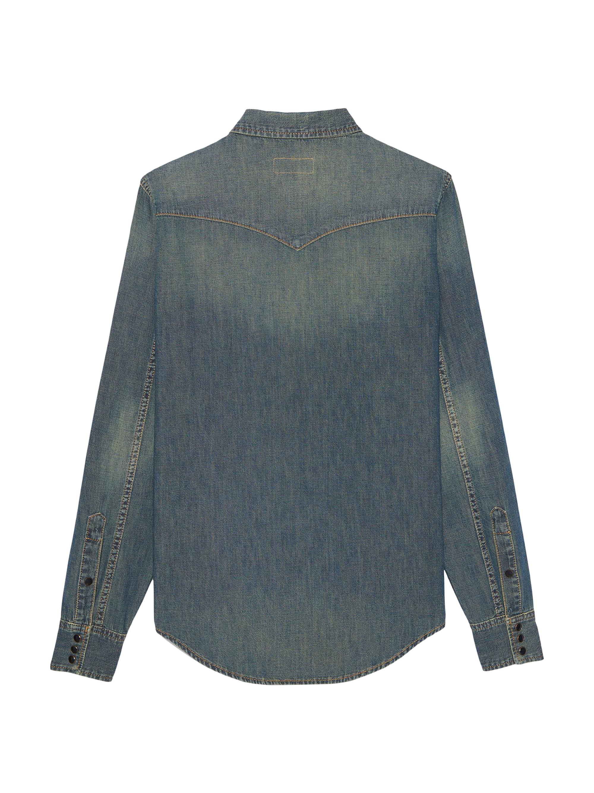 Saint Laurent Paris Denim Western Shirt | Grailed Saint