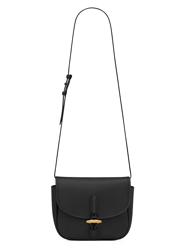 LE MONOGRAMME small satchel IN CASSANDRE CANVAS AND SMOOTH LEATHER, Saint  Laurent