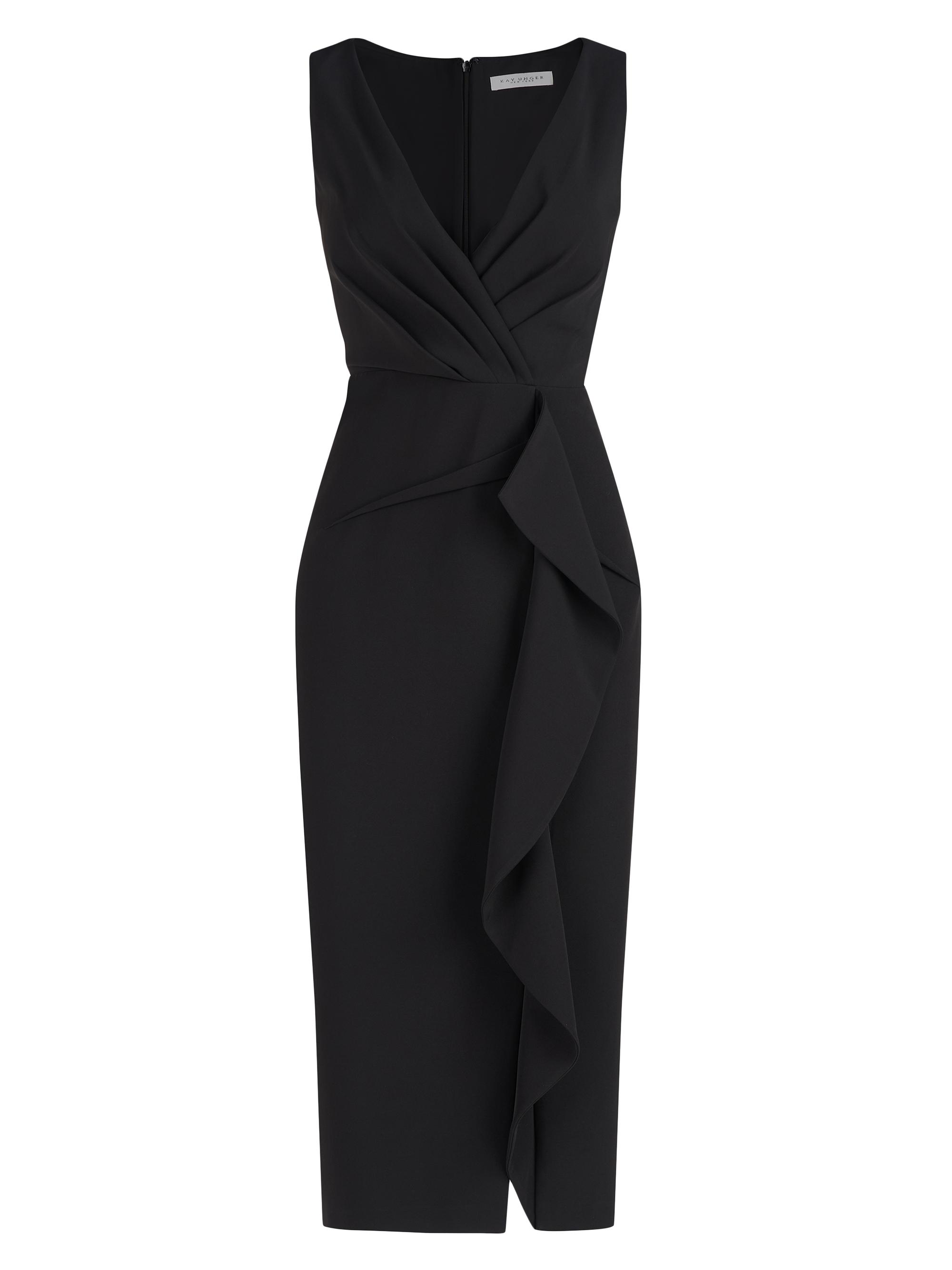 Kay Unger Women's Brynn Stretch Crepe Sheath Dress - Black