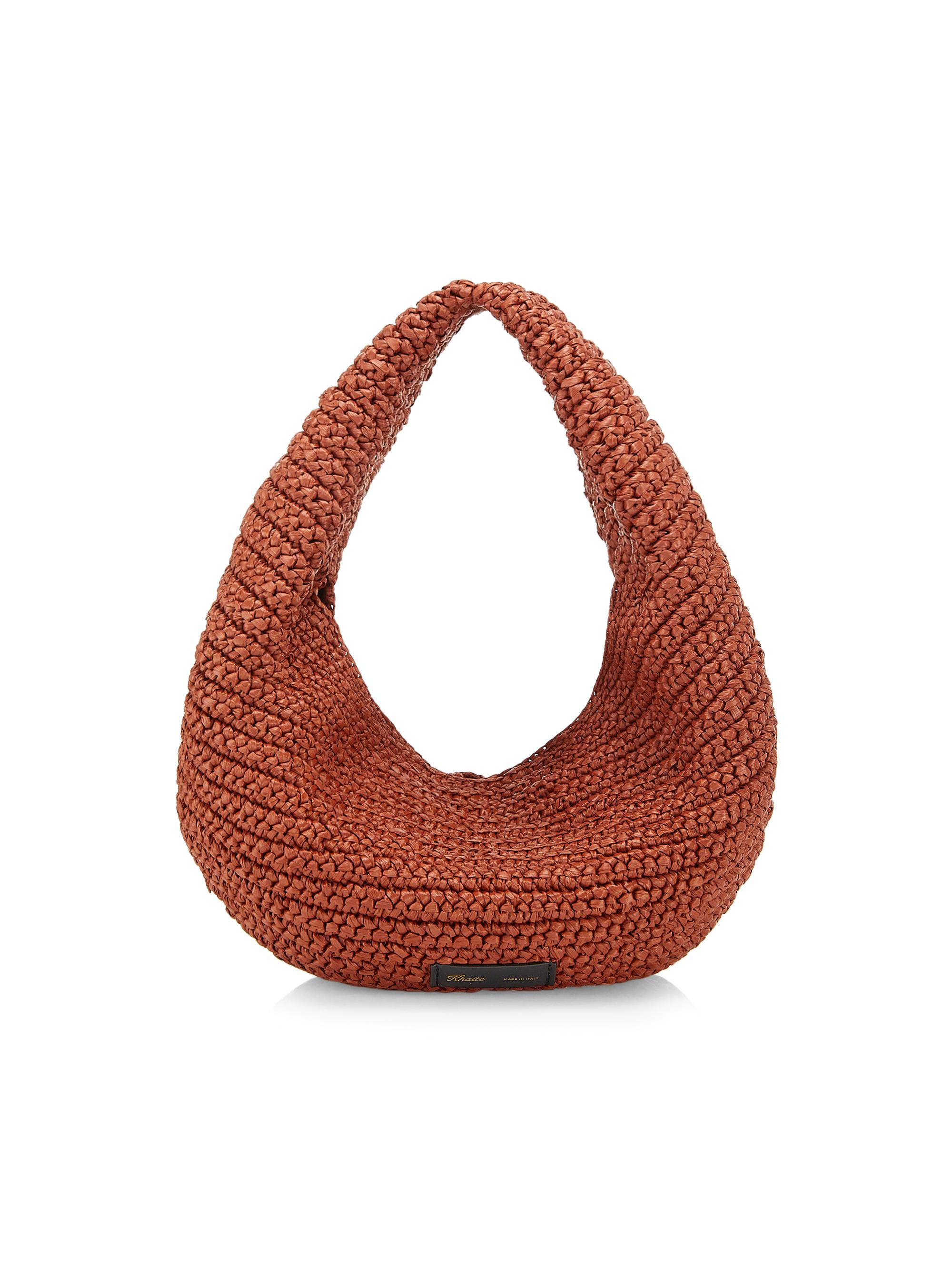 Khaite Women's  Olivia Raffia Hobo Bag - Red Wood
