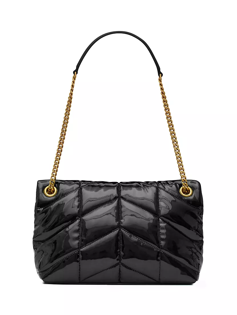 Saint Laurent Nolita Shoulder Bag Small Black in Lambskin with