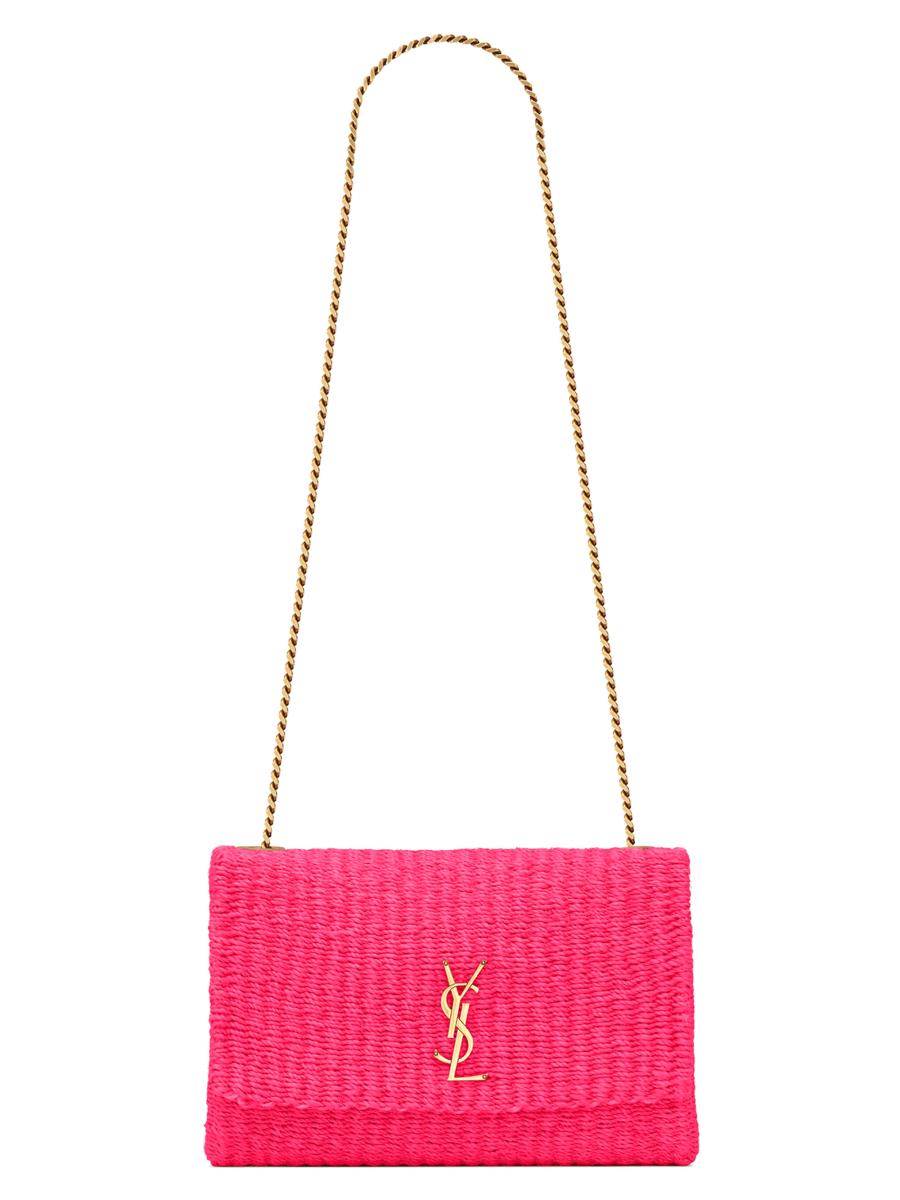 【SAINT LAURENT】KATE MEDIUM TASSEL SHOULDER BAG Shop Saint Laurent Kate Medium Supple Chain Bag in Raffia