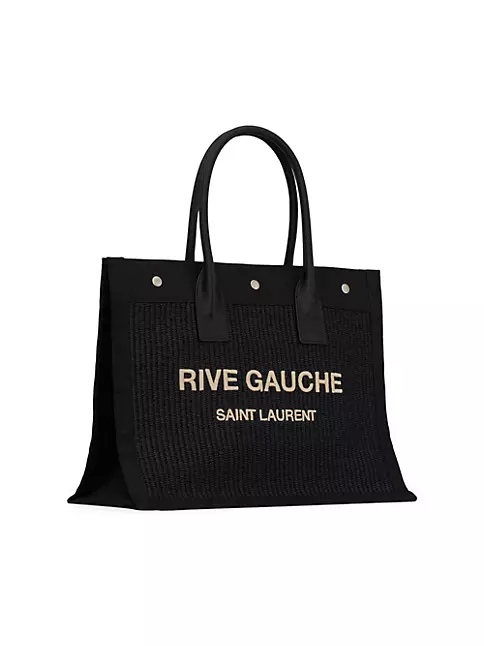 Saint Laurent Rive Gauche Supple Raffia Tote Bag Natural in Raffia