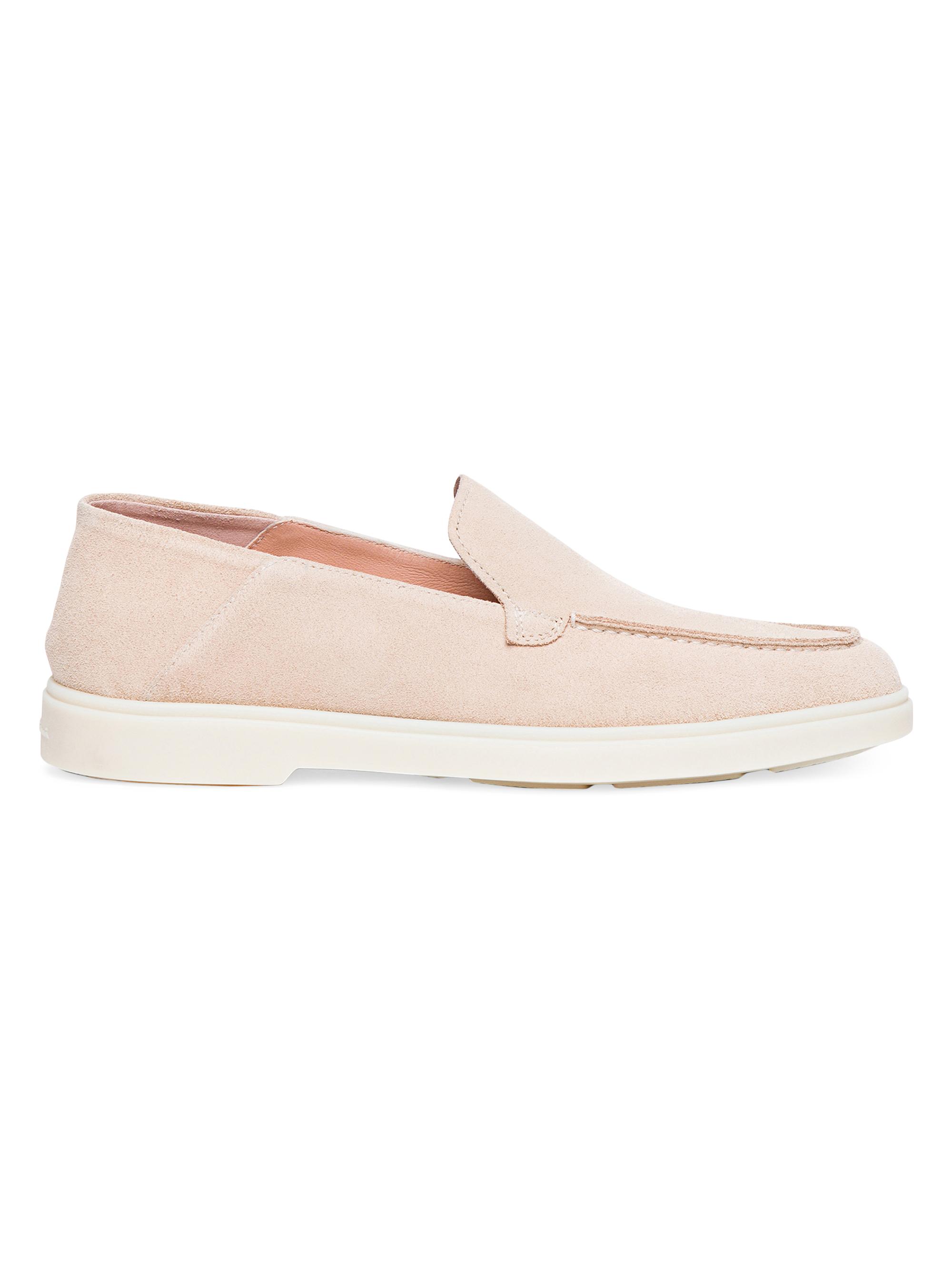 Santoni Women's Suede Loafers - Light Pink