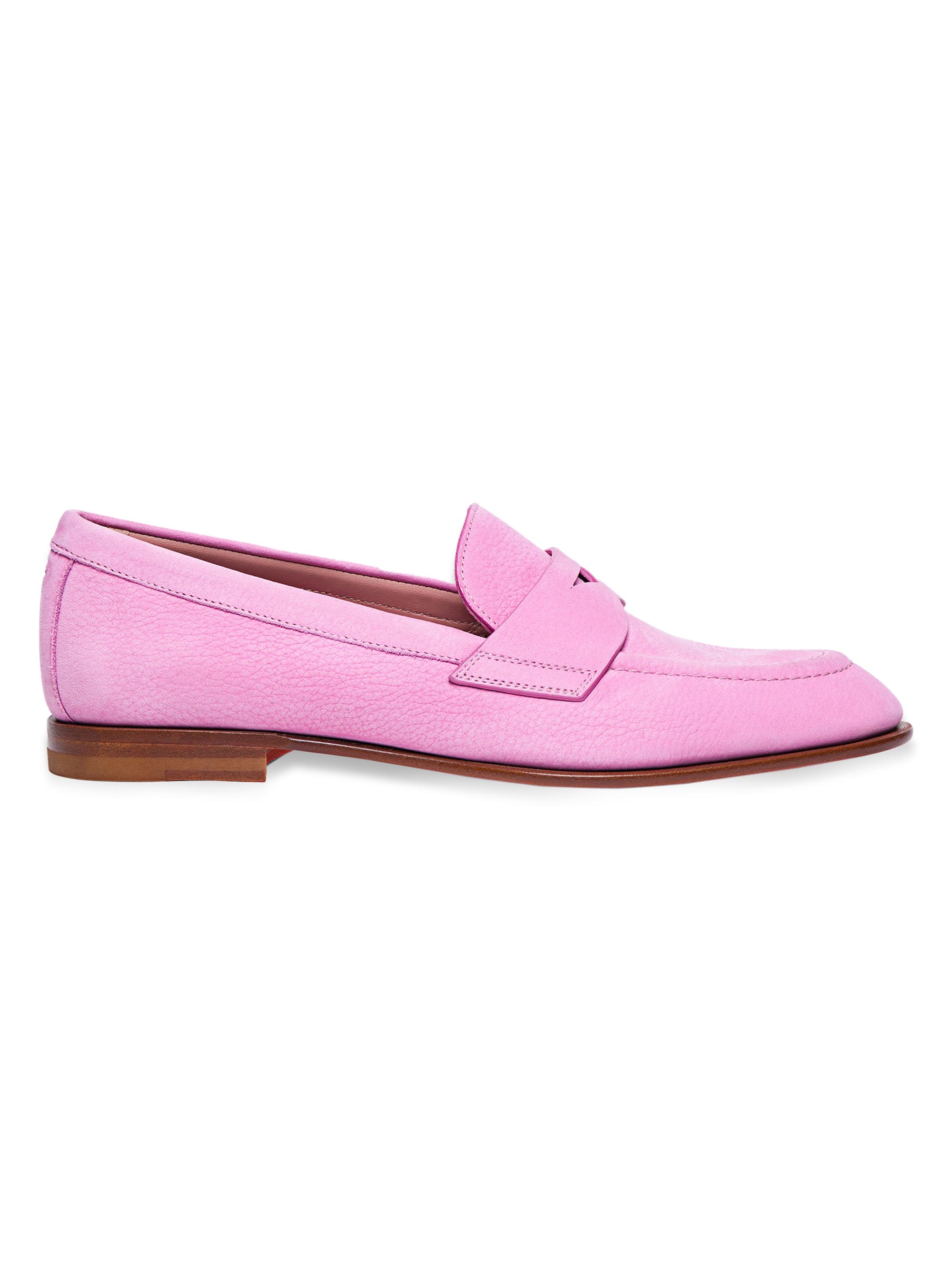 Santoni Women's Nubuck Loafers - Violet