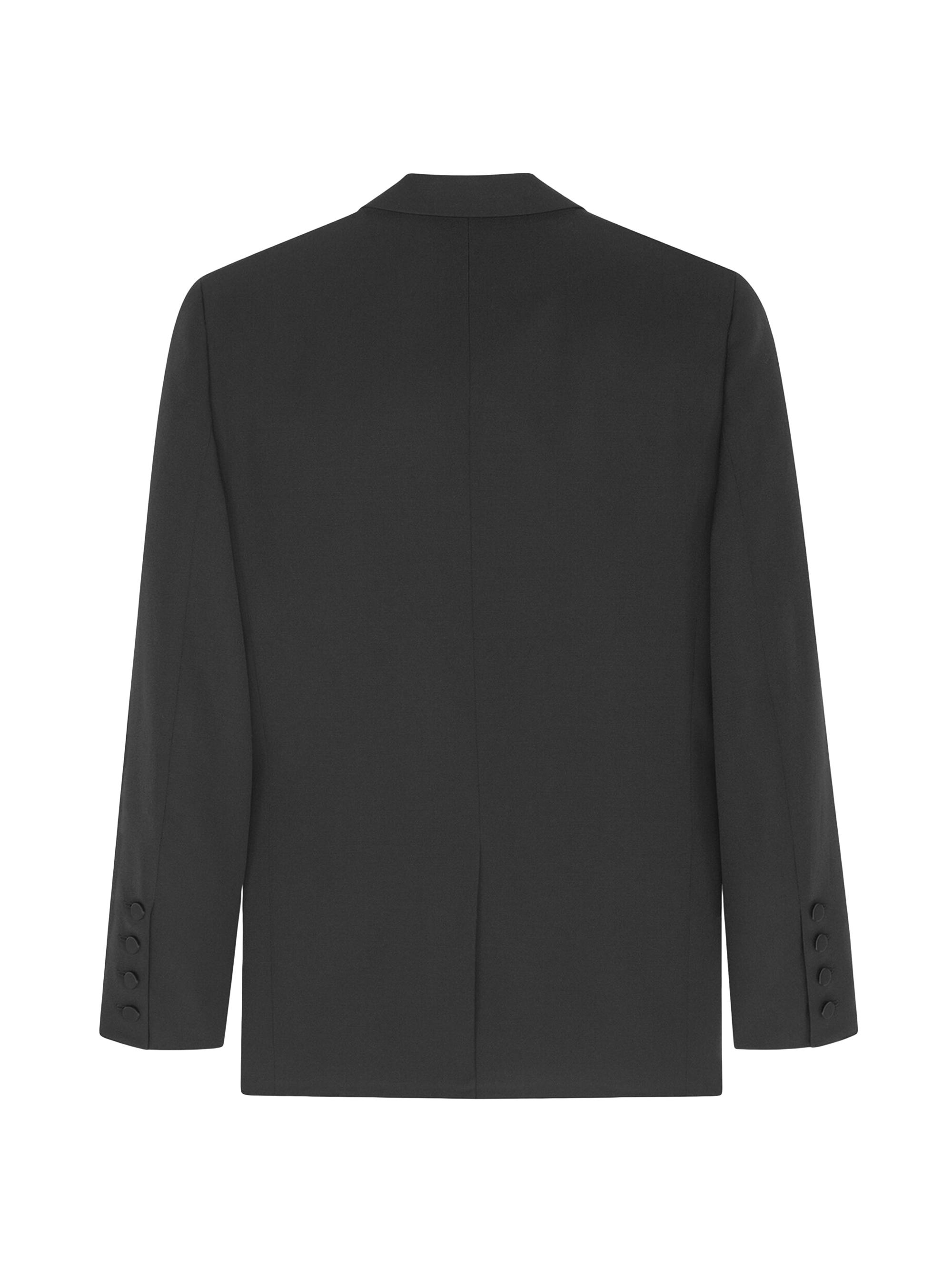 ジャケット・アウター Saint Laurent double tailored jacket Saint Laurent Double-Breasted Tuxedo Jacket in Grain De Poudre