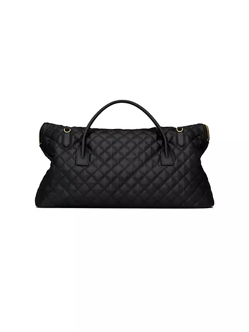 Saint Laurent ES Giant Travel Bag in Quilted Leather - Black - Women