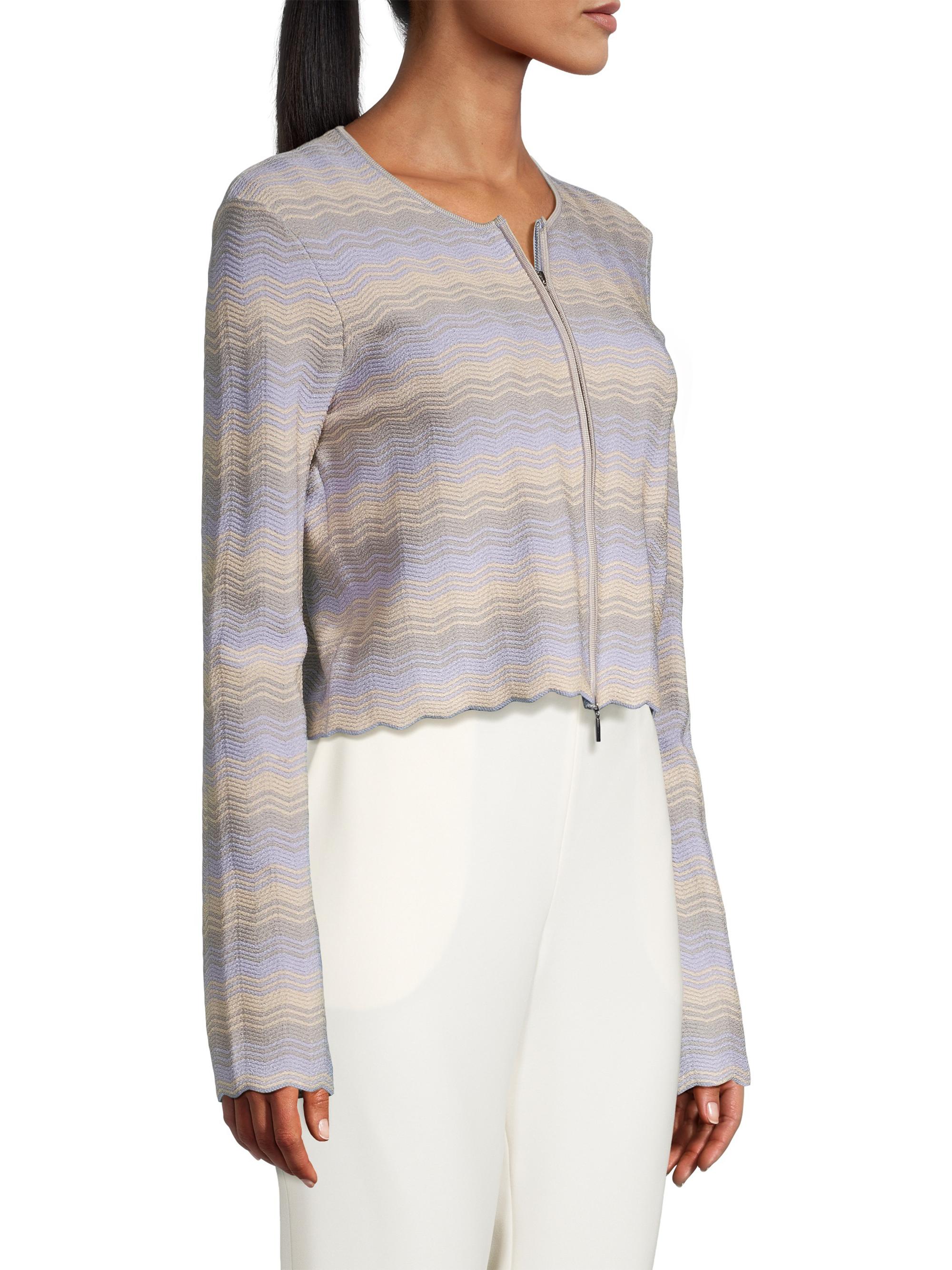 Emporio Armani Knit Chevron Jacket | Saks Fifth Avenue