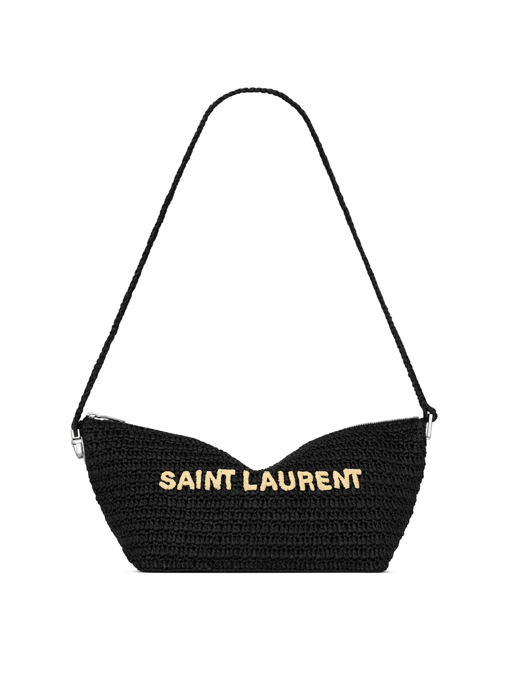 Saint Laurent Women's Le Rafia Crossbody Bag - Nero Naturale