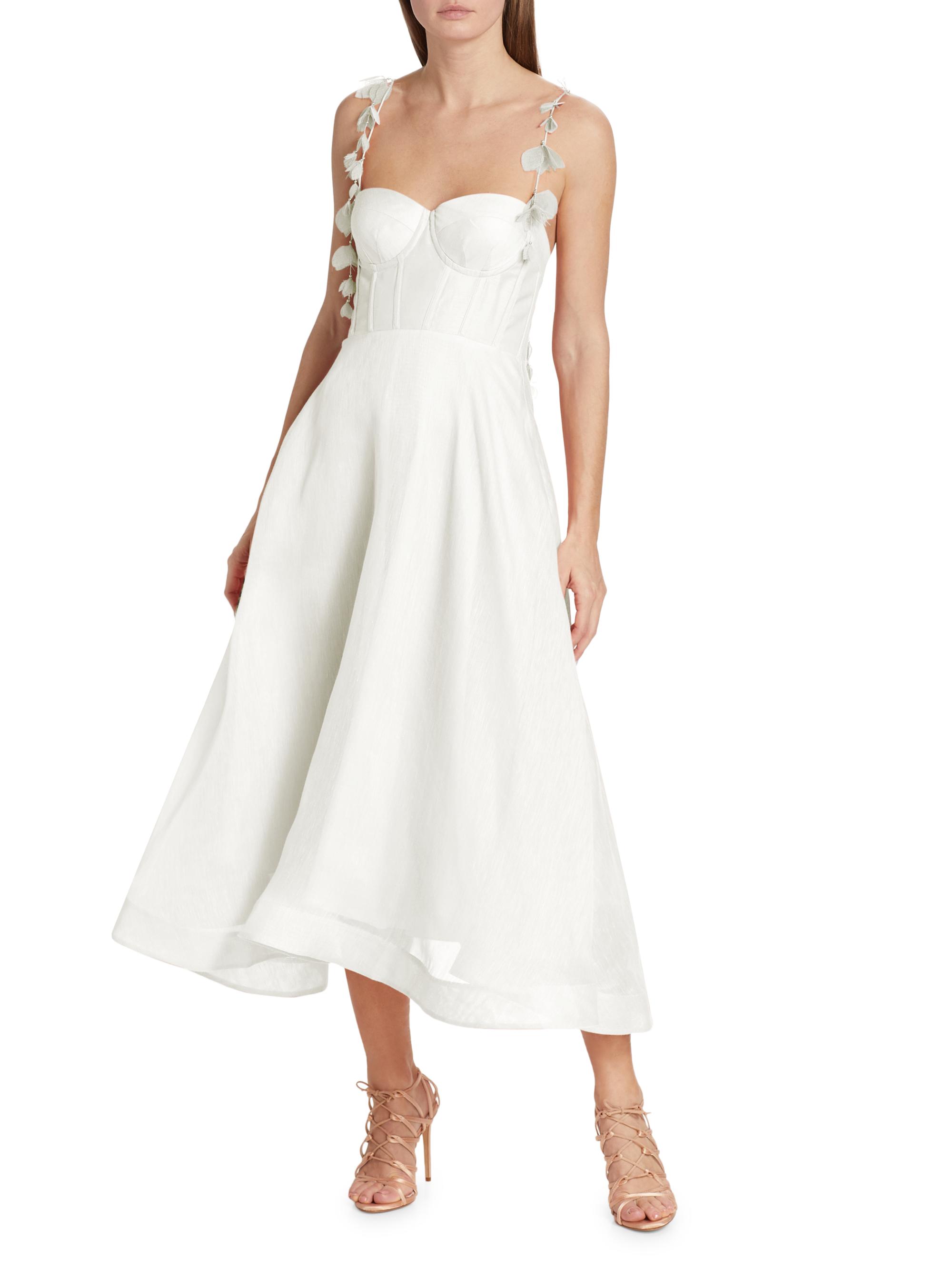 Zimmermann Wonderland Corset Midi-Dress | Saks Fifth Avenue